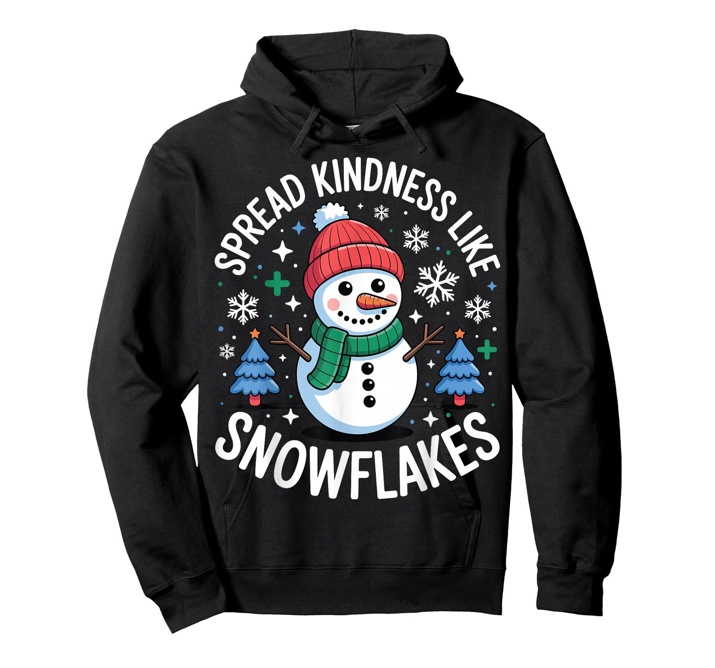 Spread Kindness Winter Snowflake Christmas Holiday Snowman T-Shirt