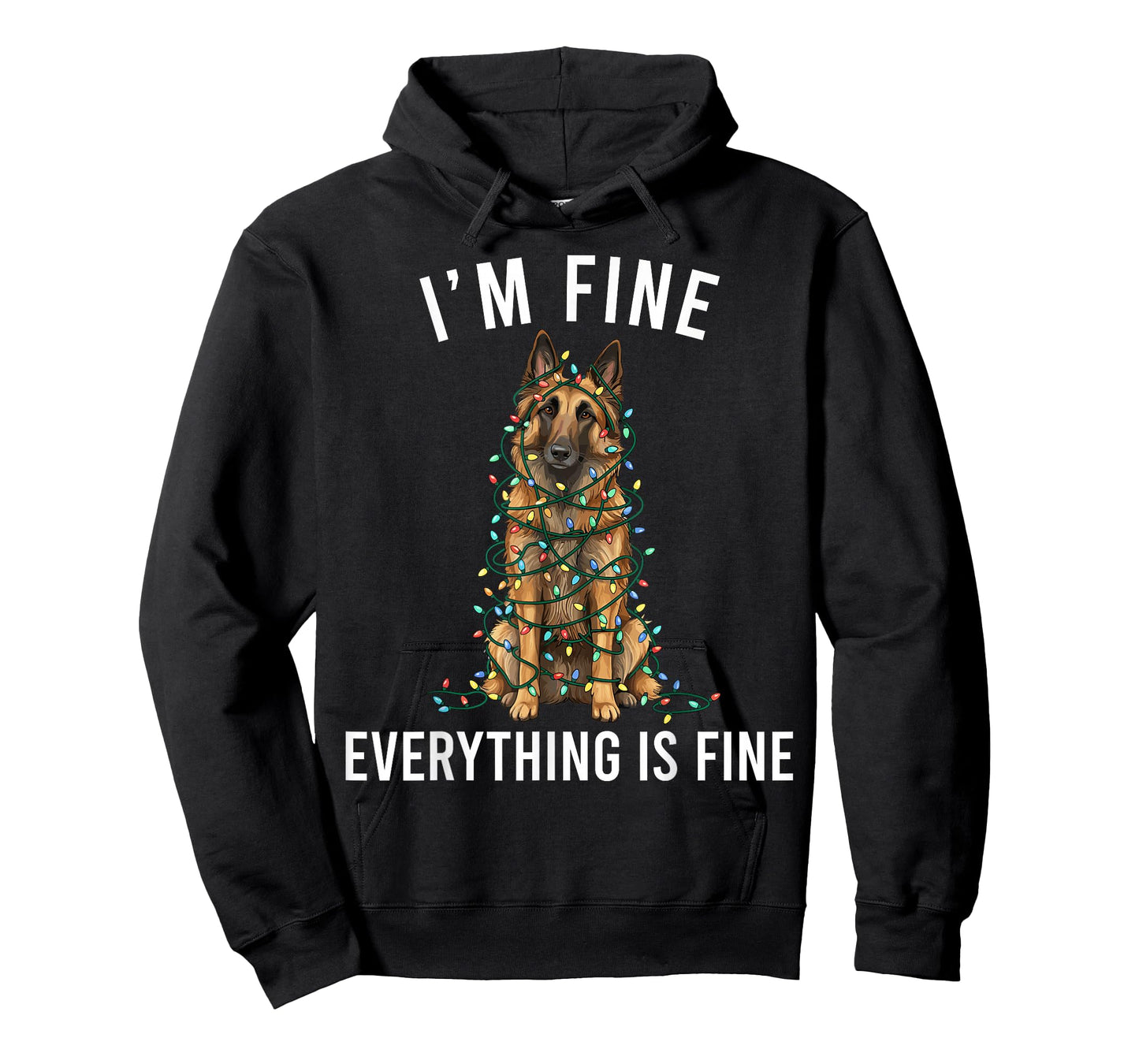 Belgian Tervuren Christmas I'm Fine Everything is Fine T-Shirt