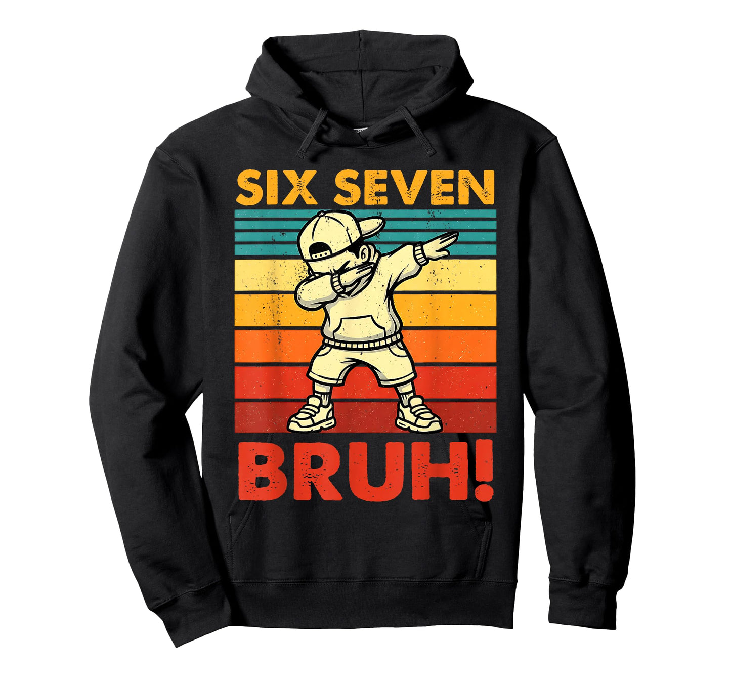 Six Seven Bruh Dabbing Boy Funny 67 Meme Gen Alpha Slang T-Shirt