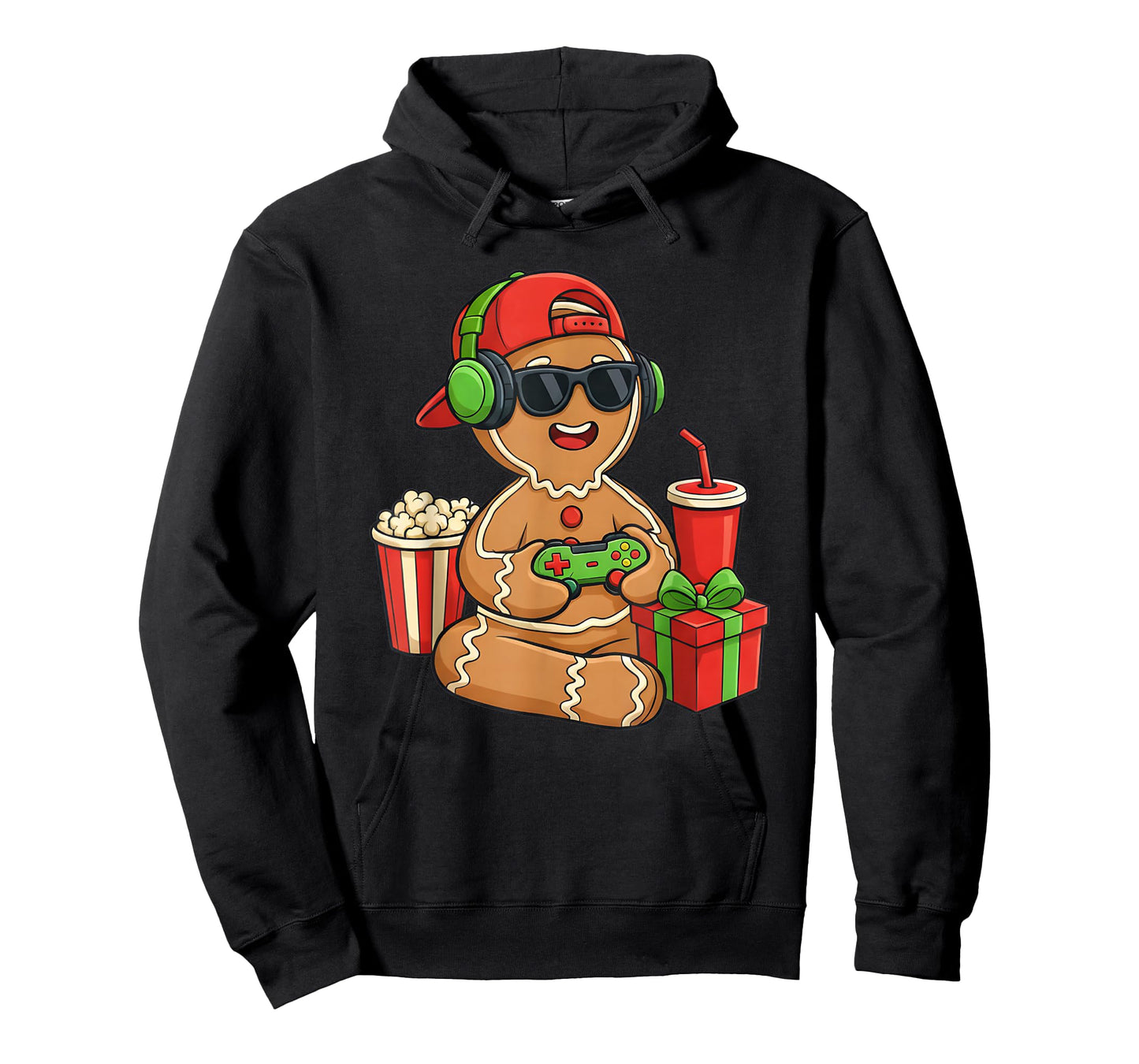 Christmas Gamer Gingerbread Video Gaming Xmas Game Boys Kids T-Shirt