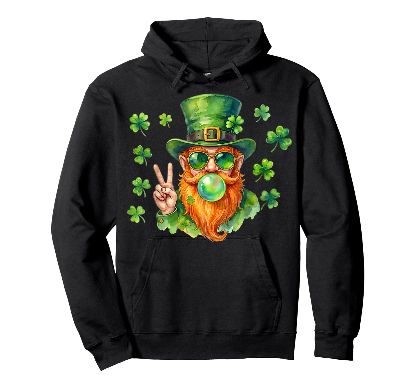 Leprechaun Blowing Bubble Gum St Patricks Day Men Women Kids T-Shirt