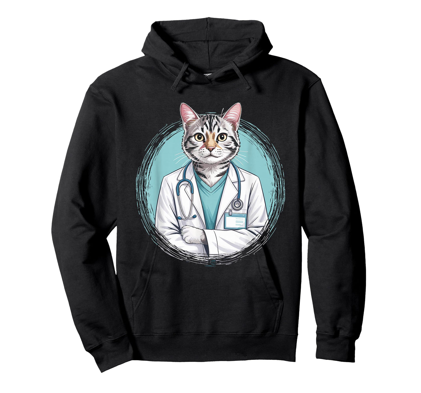 Feline Veterinarian Cat Doctor Stethoscope Medical T-Shirt