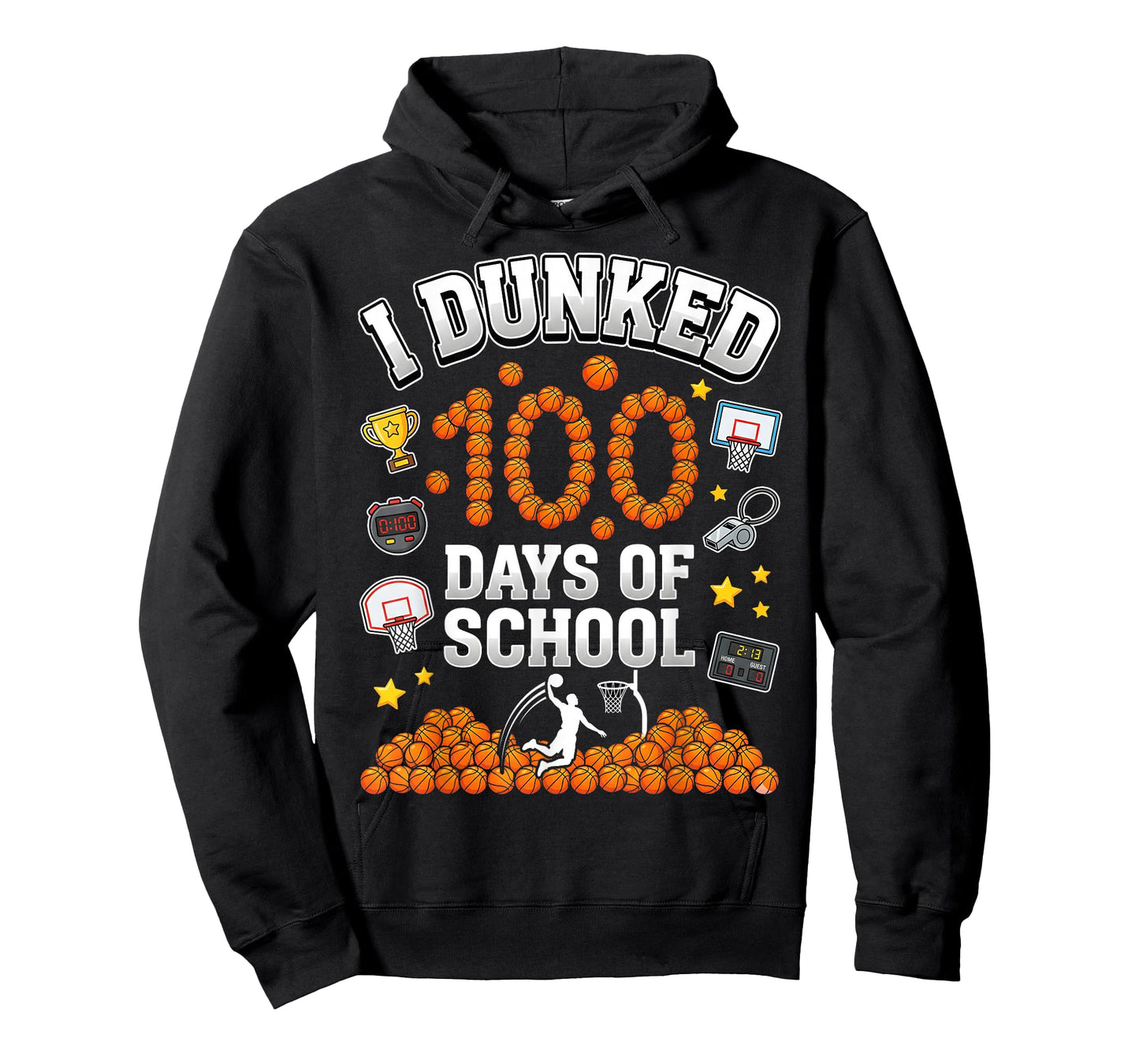 I Dunked 100 Days of School Basketball 100th Days Boys Youth T-Shirt