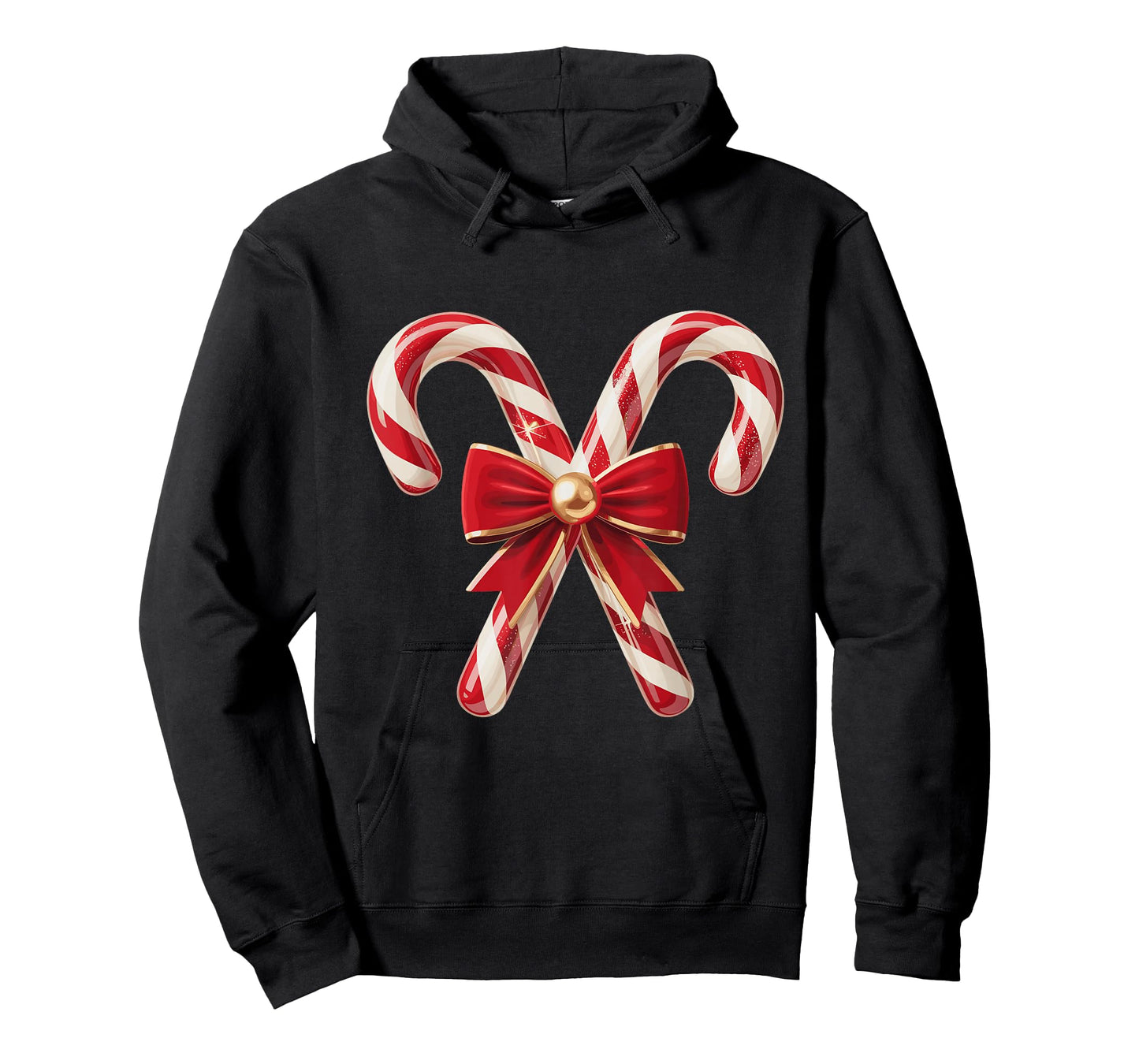 Candy Cane Coquette Bow Christmas Girls Women T-Shirt