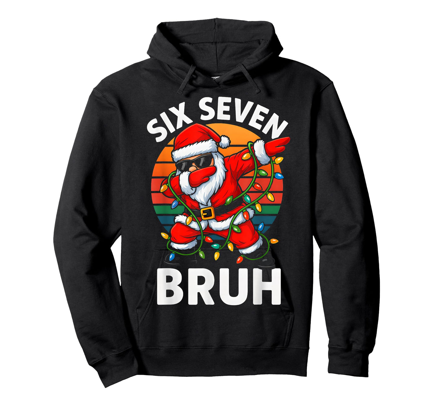 HUGvyn Six Seven 6 7 Meme Dabbing Santa Merry Christmas Bruh T-Shirt