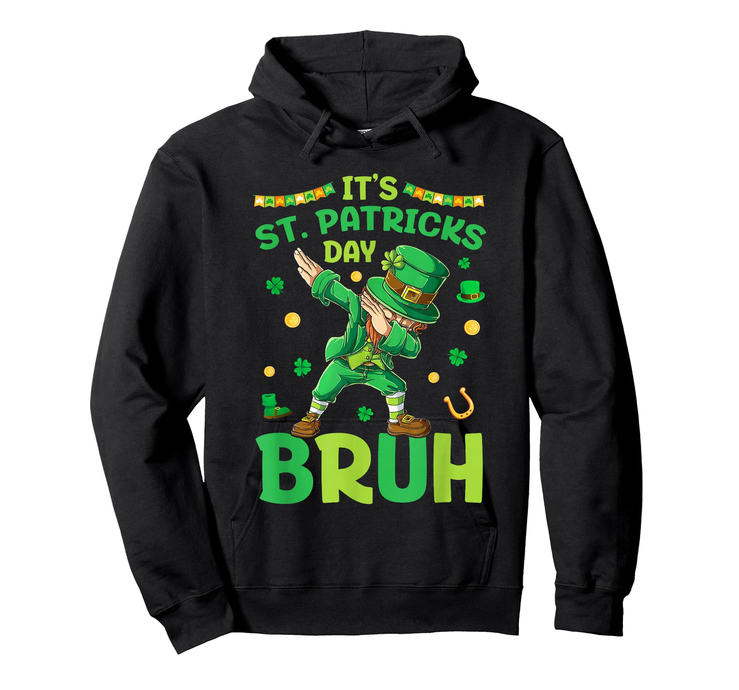 Bruh St Patricks Day Boys Kids Saint Patricks Day Leprechaun T-Shirt