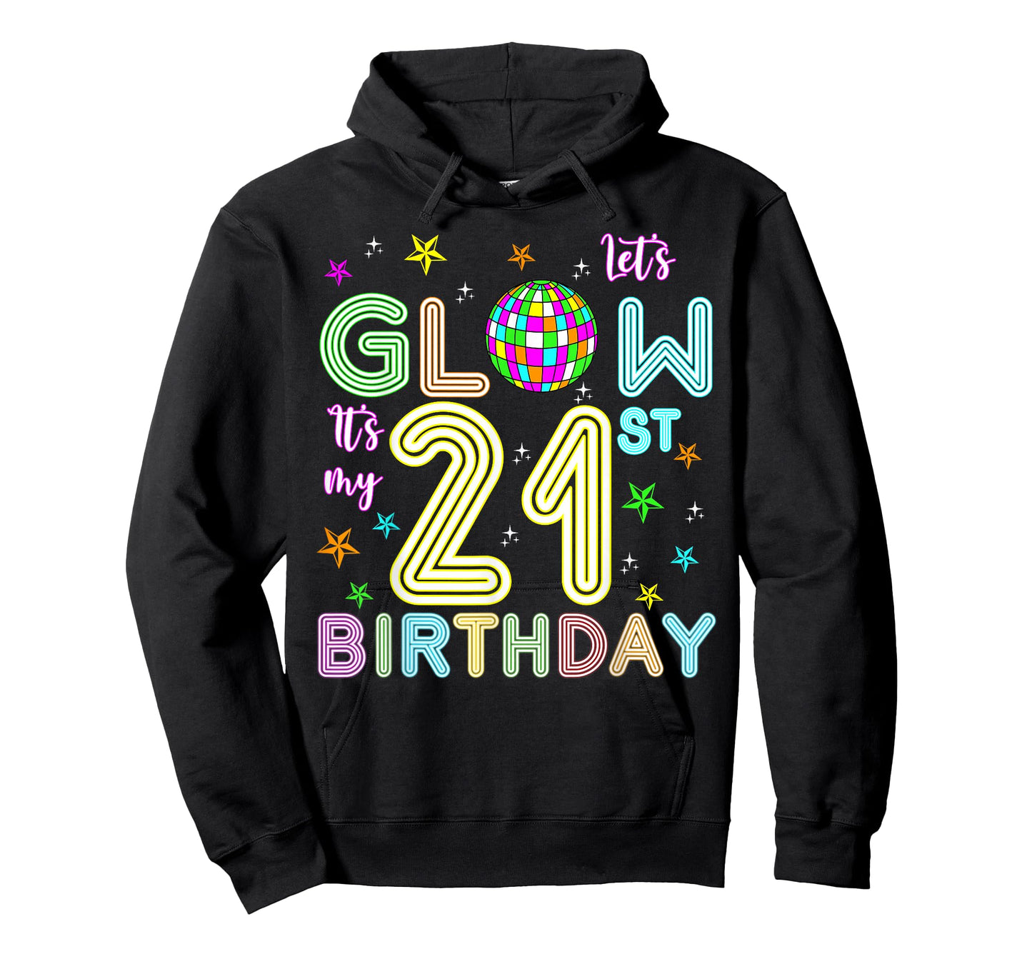 It's My 21st Birthday Glowing 80s 21 Year Old T-Shirt