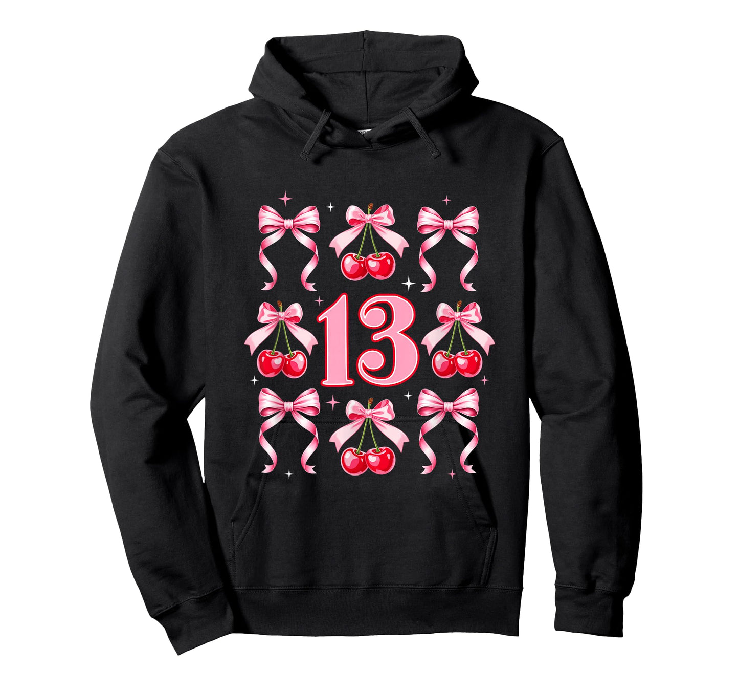Birthday Girl 13Th Birthday Cherry Coquette Bow 13 Years Old T-Shirt