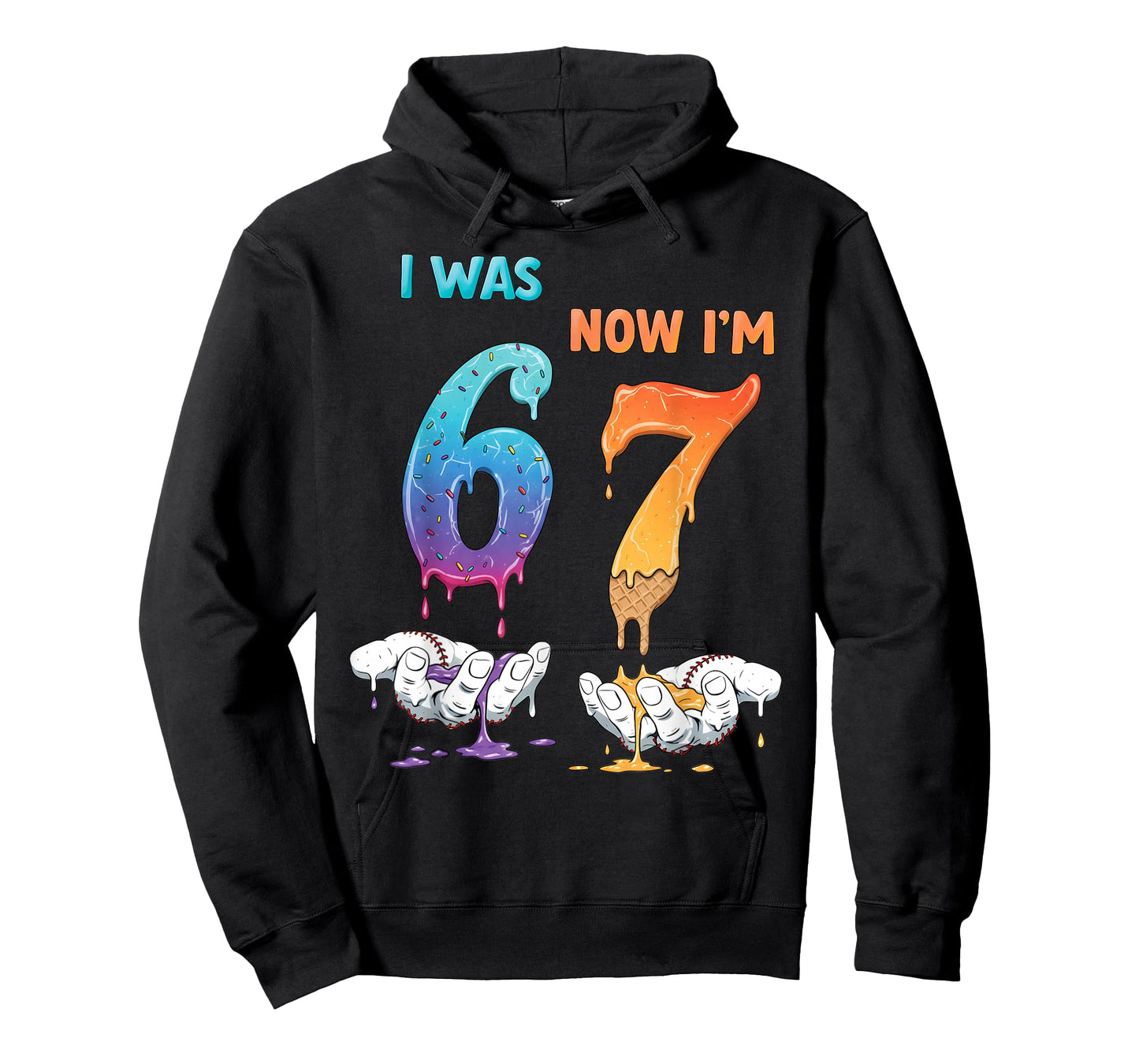Six Seven Meme 7 Year Old Birthday Shirt was 6 Now I'm 7 T-Shirt