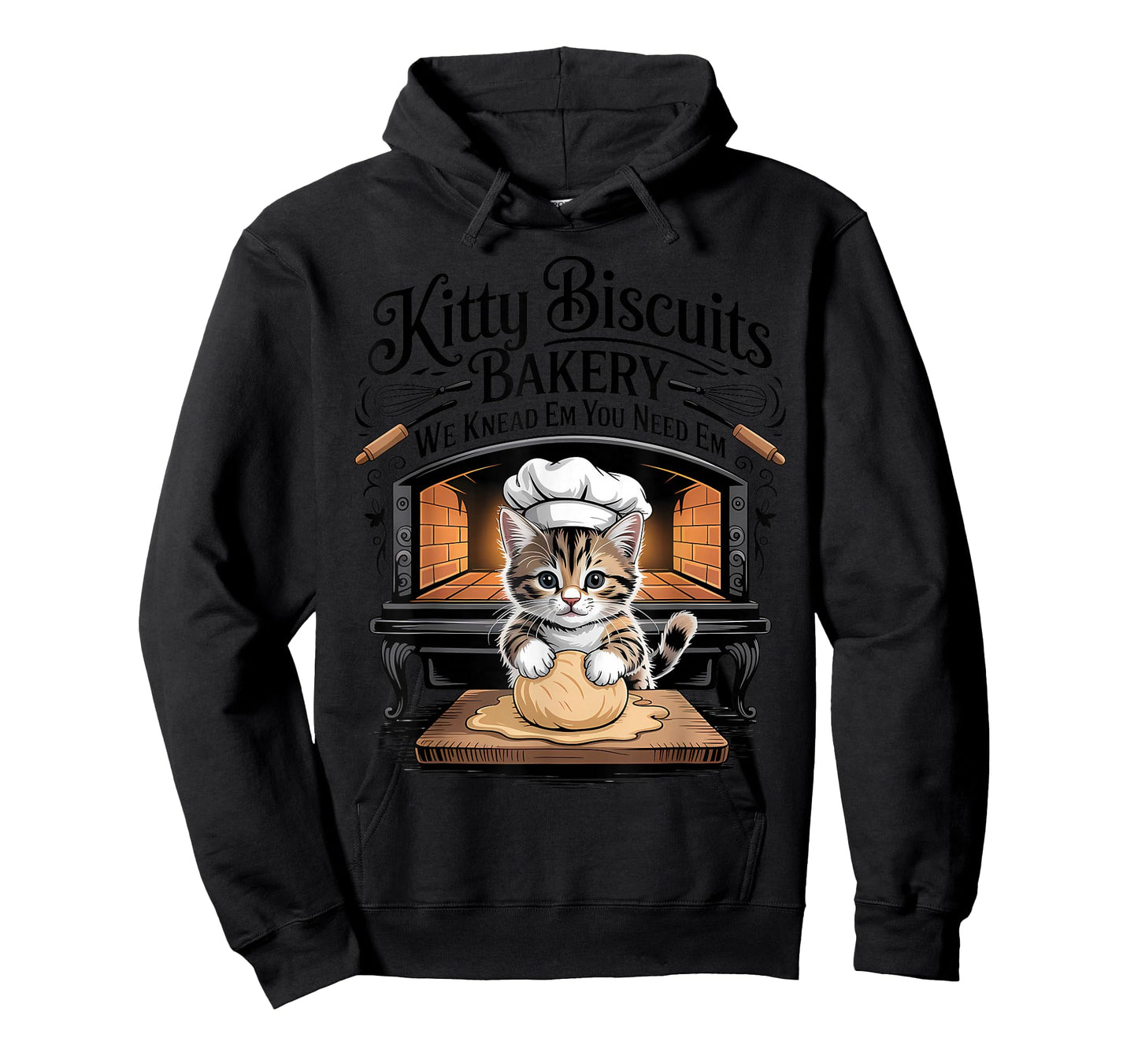 Kitty Biscuits We Knead Em You Need Em Funny Baking Cat T-Shirt