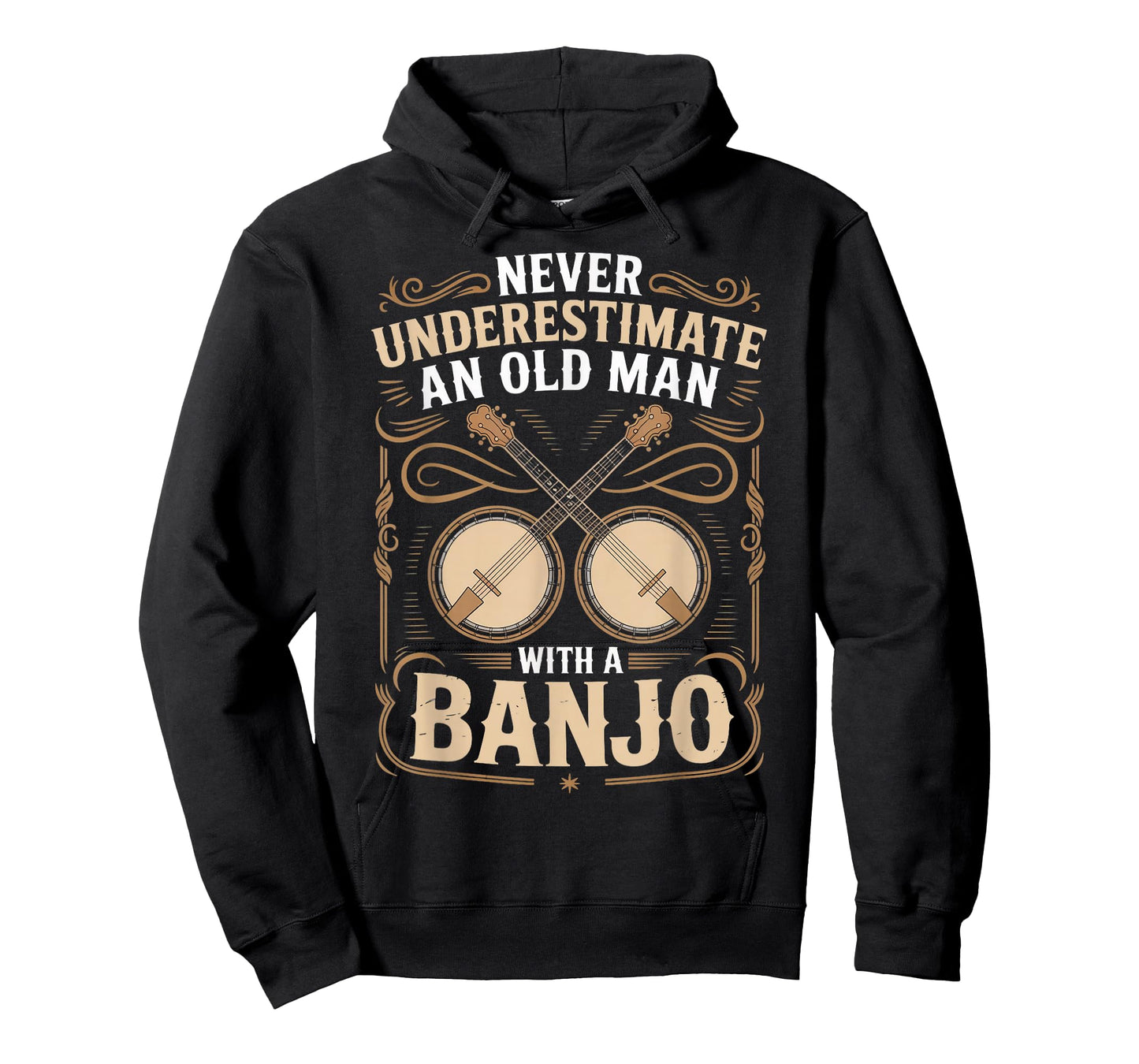 Old Man with A Banjo Bluegrass Musician Country Music Banjo T-Shirt