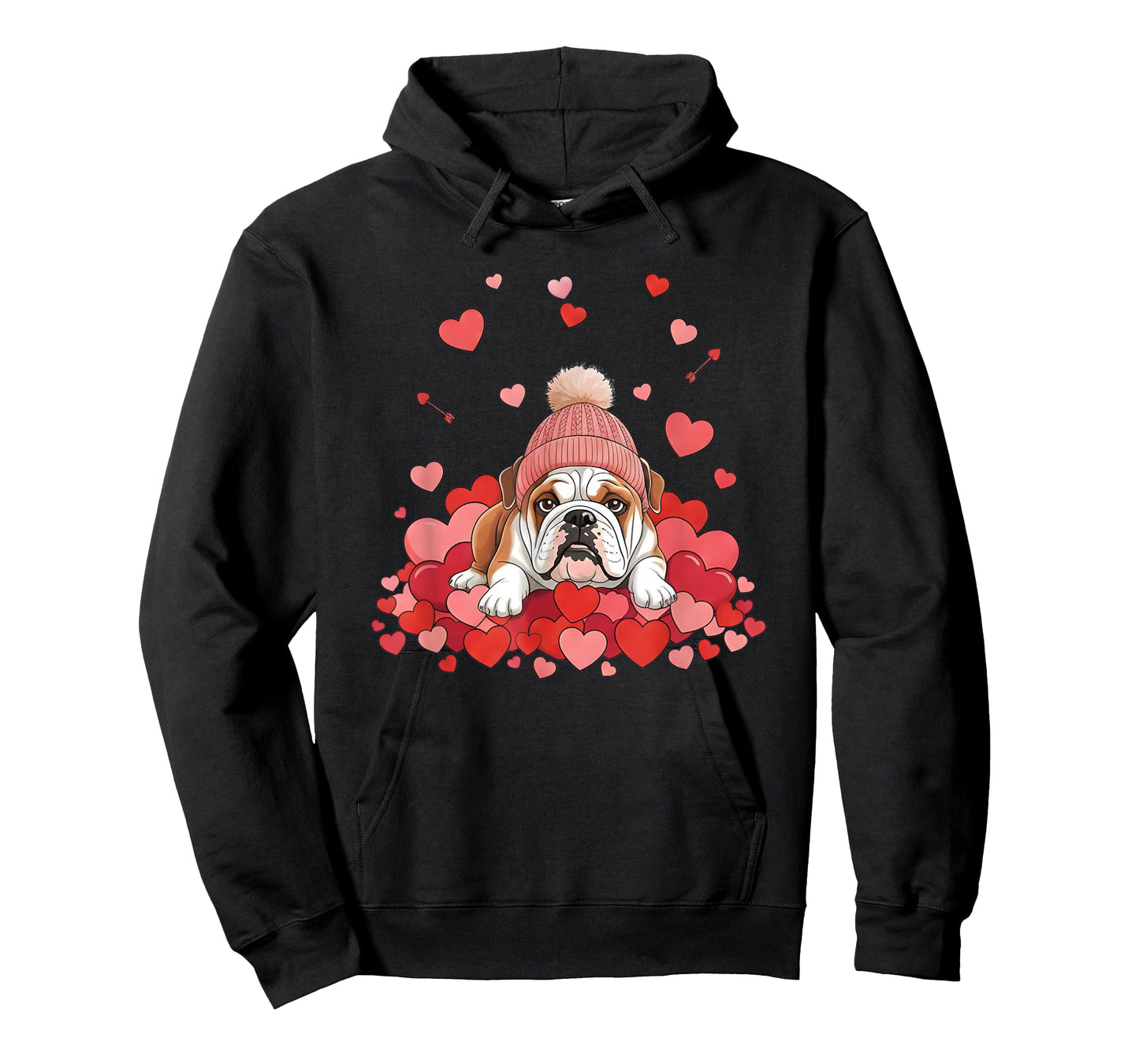 English Bulldog Valentines Day Dog Mom Dad Heart Pet Lovers T-Shirt