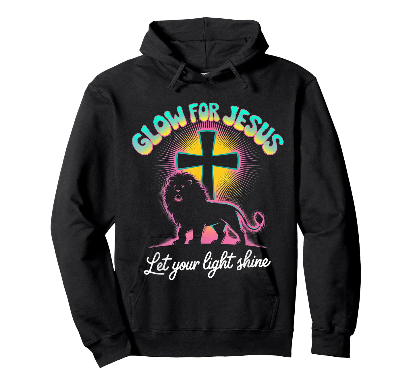 Glow for Jesus Tshirt Christian Faith Lion God Christianity T-Shirt