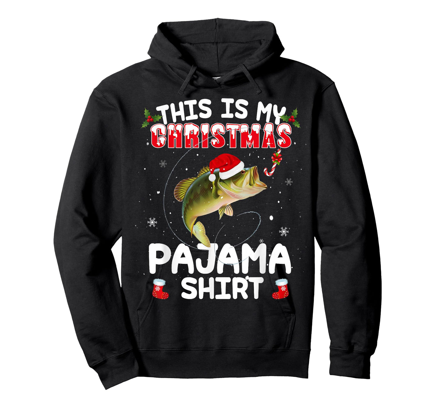 This is My Christmas Pajama Shirt Funny Fishing Xmas for Men T-Shirt
