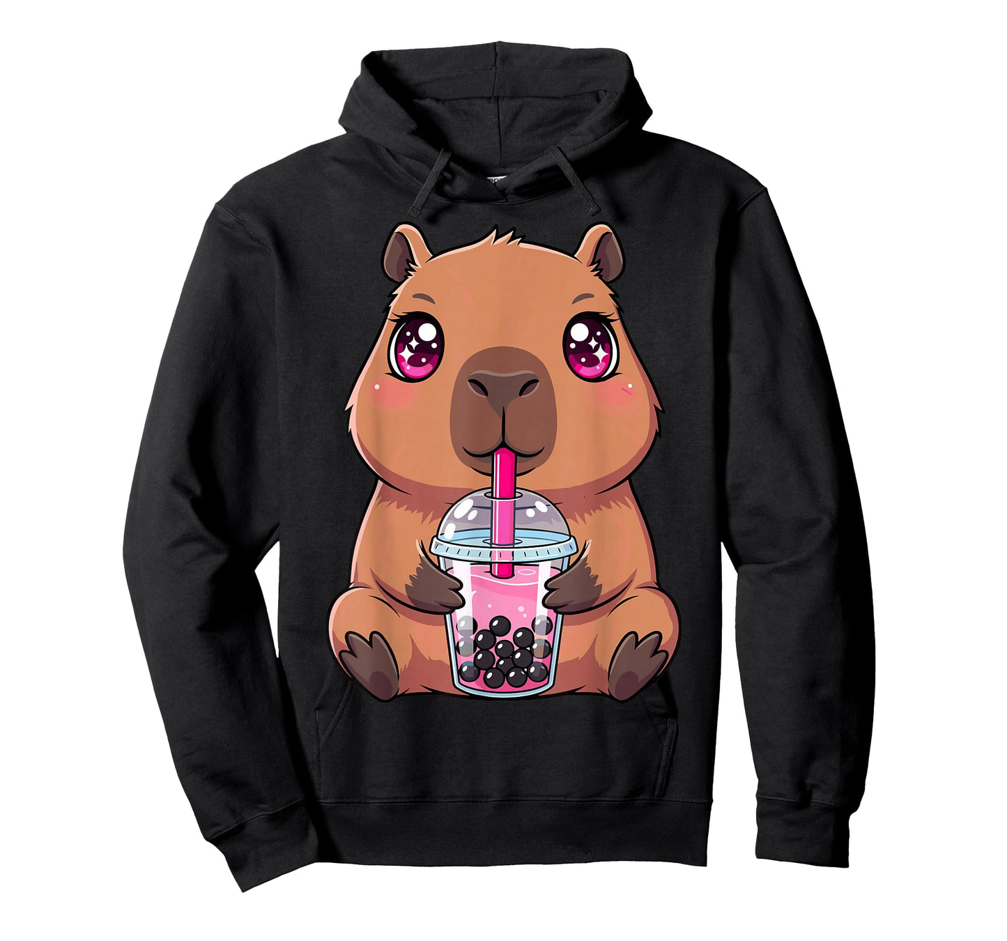 Cute Capybara with Boba Bubble Tea T-Shirt