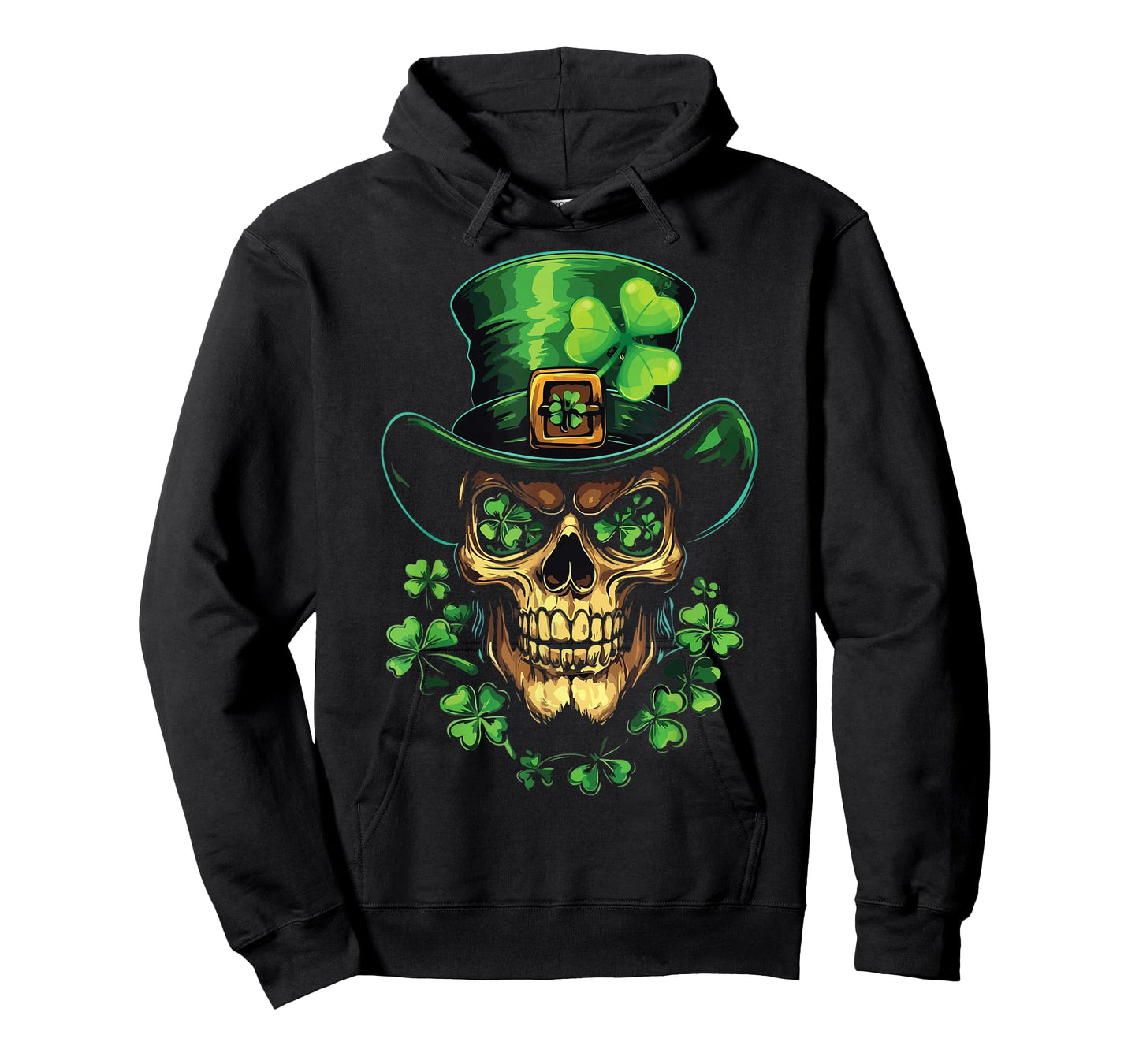 St Patricks Day Cool Leprechaun Skull Graphic T-Shirt