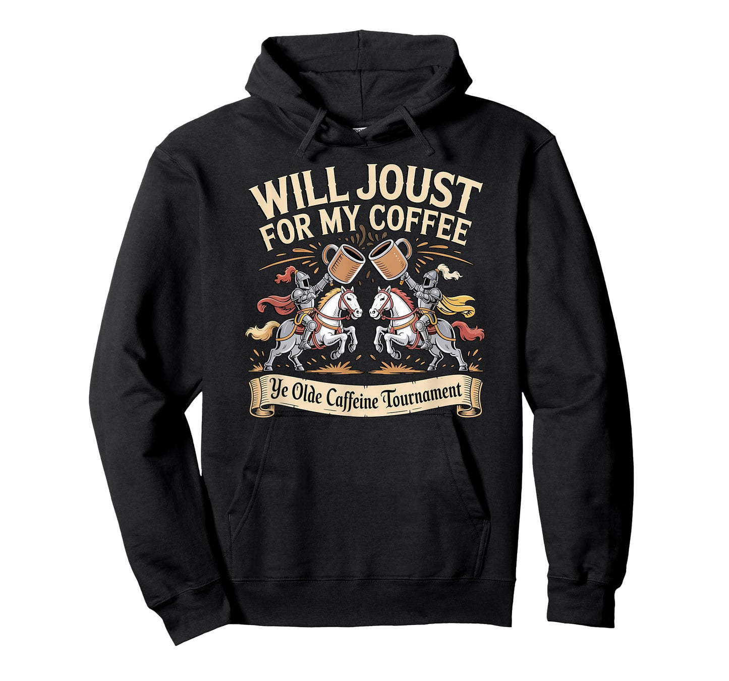 Funny Medievals Renaissance Horse Joust for Coffee T-Shirt