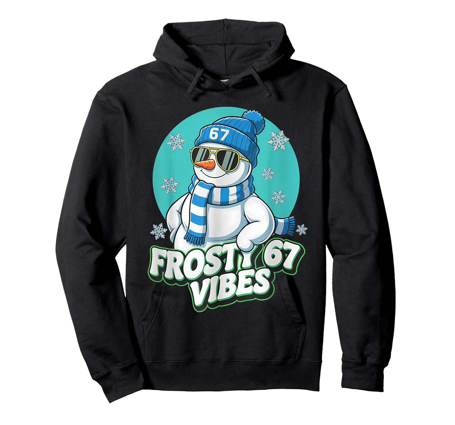 Frosty Vibes 67 Snowman Six Seven Meme Funny Winter Kids Men T-Shirt