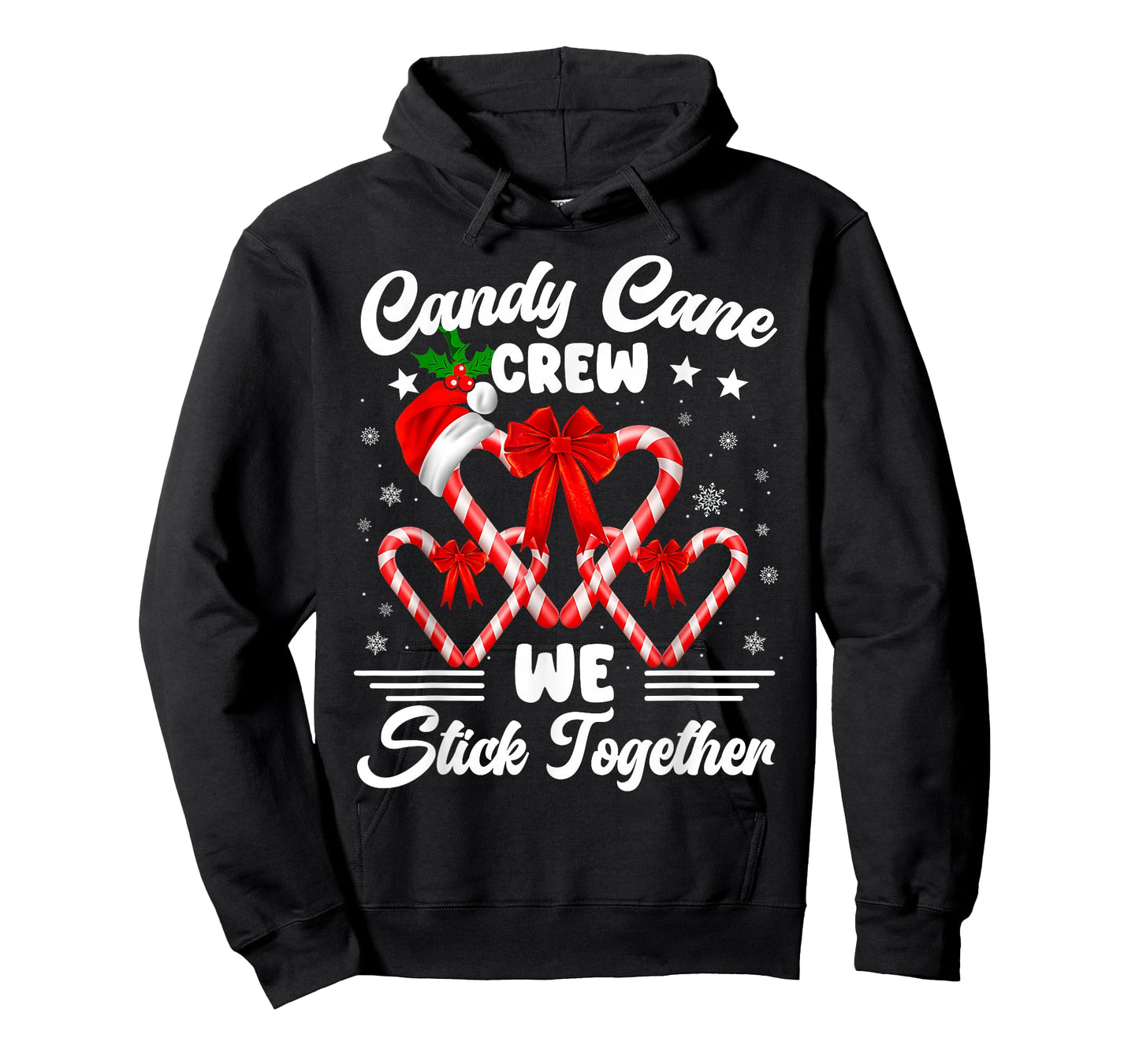 Candy Cane Crew We Stick Together Christmas Xmas Men Women T-Shirt