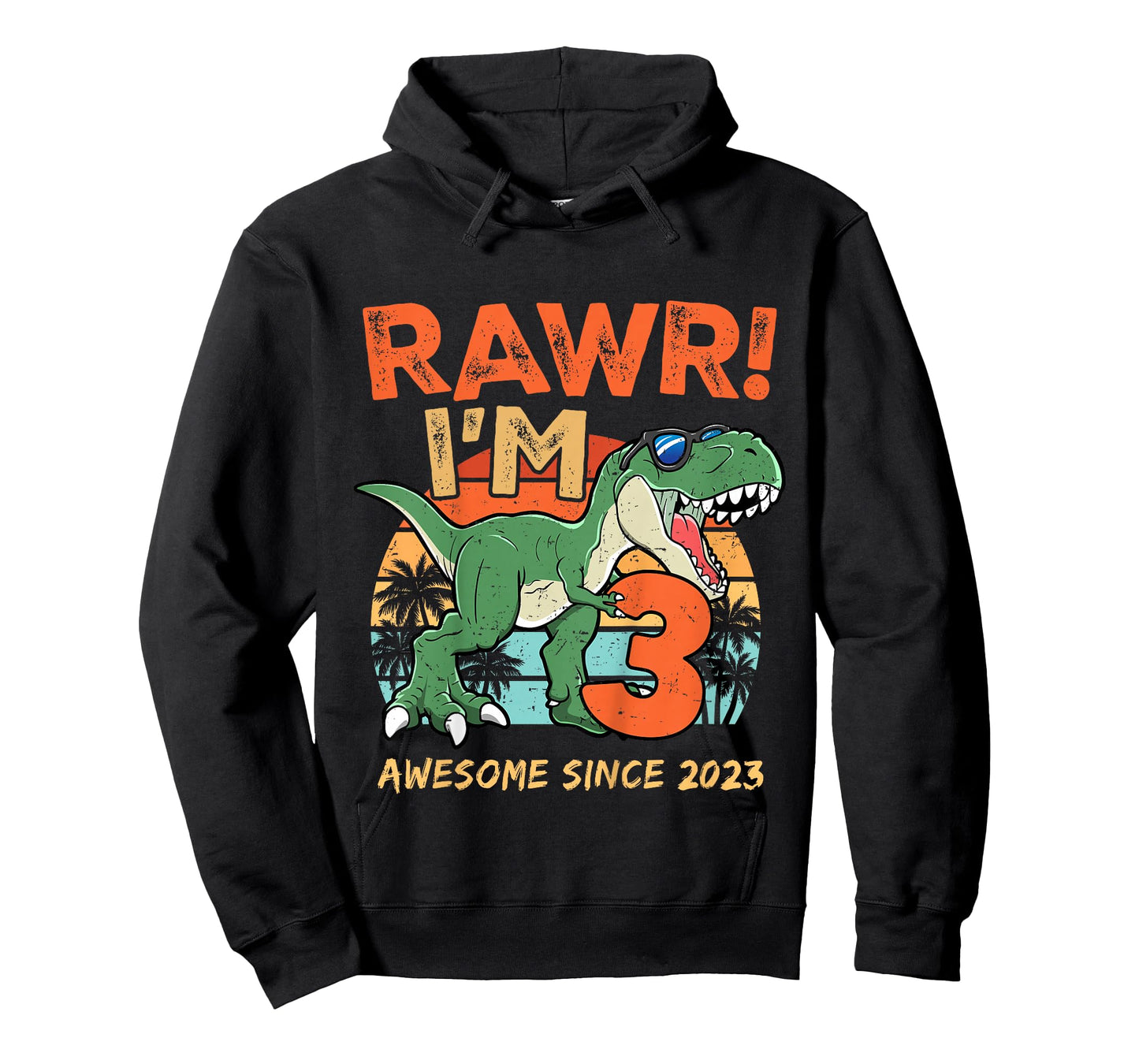 Rawr I'm Three Rex 3rd Birthday Third Dinosaur 3 Year Old T-Shirt
