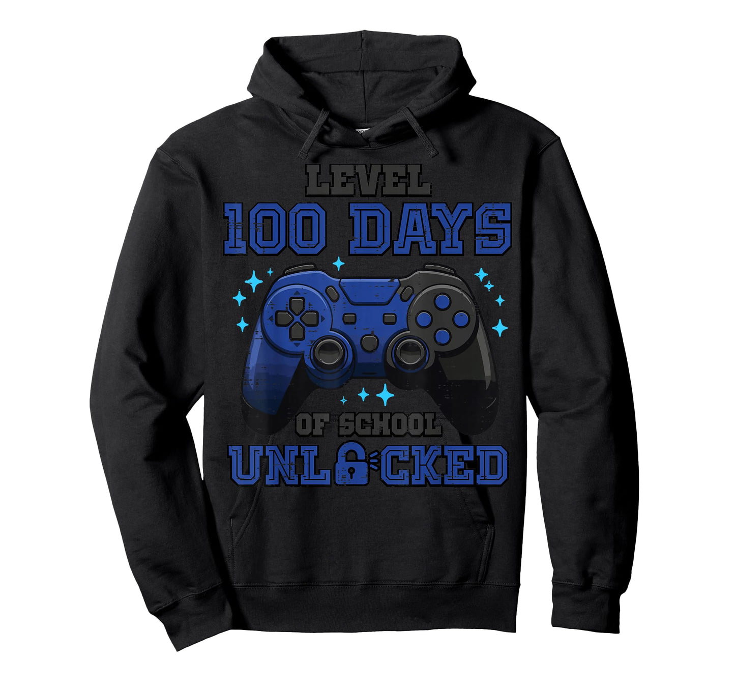 Level 100 Days of School Unlocked Gamer 100th Day Boys Kids T-Shirt