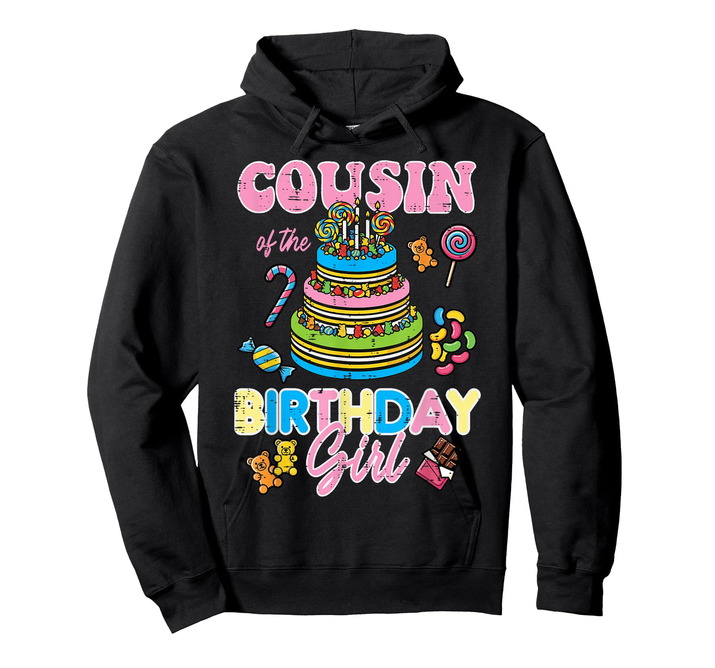Cousin of Birthday Girl Cake Bday Party Girls Boys Kids T-Shirt