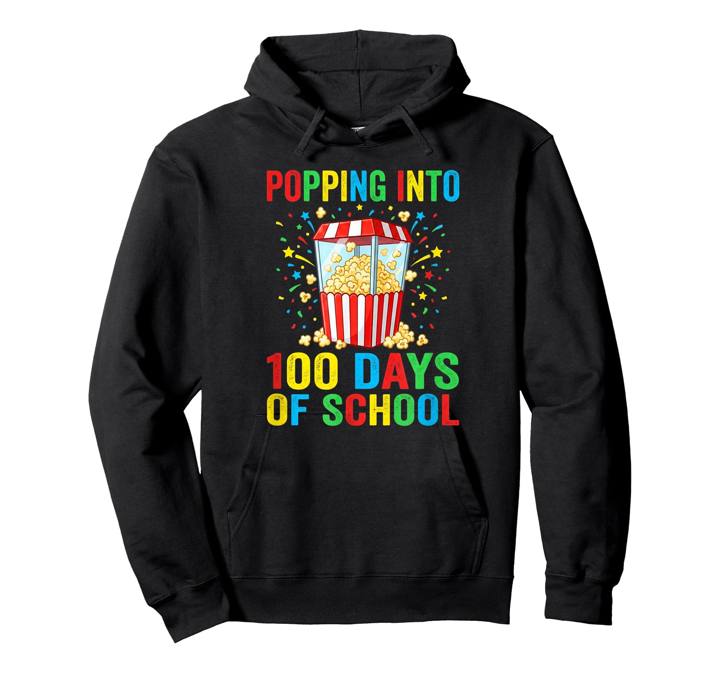 Popping Into 100 Days of School - Funny Popcorn Theme T-Shirt