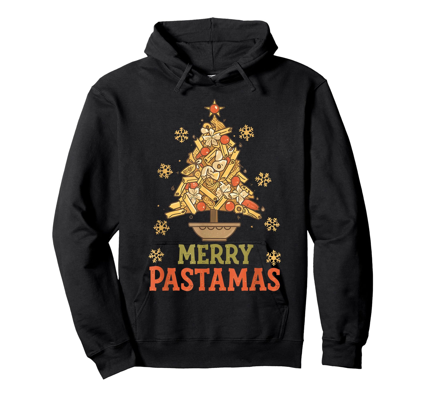 Merry Pastamas Funny Italian Christmas Tee for Pasta Lovers T-Shirt