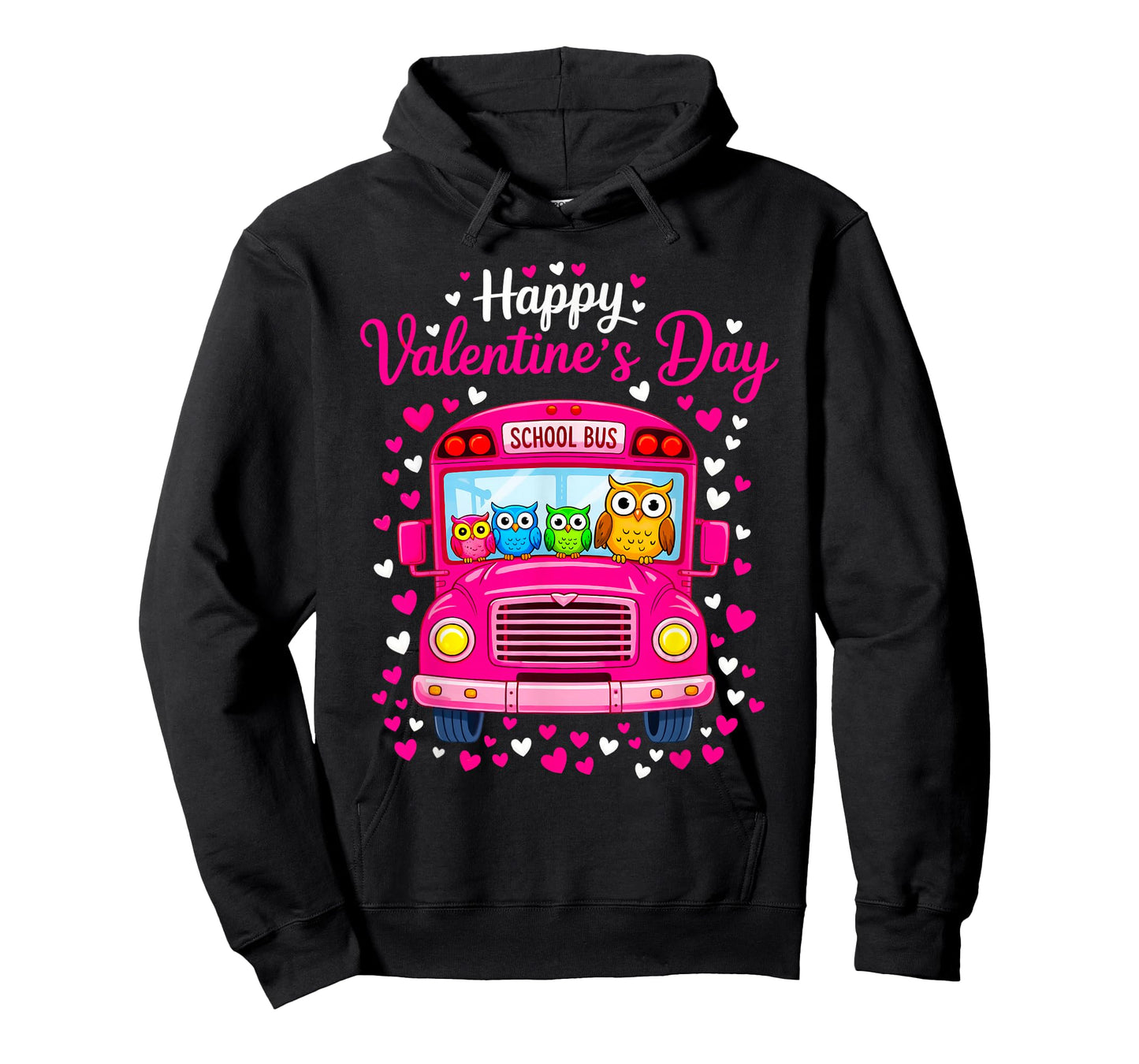 Funny Owls School Bus Driver Happy Valentines Day T-Shirt