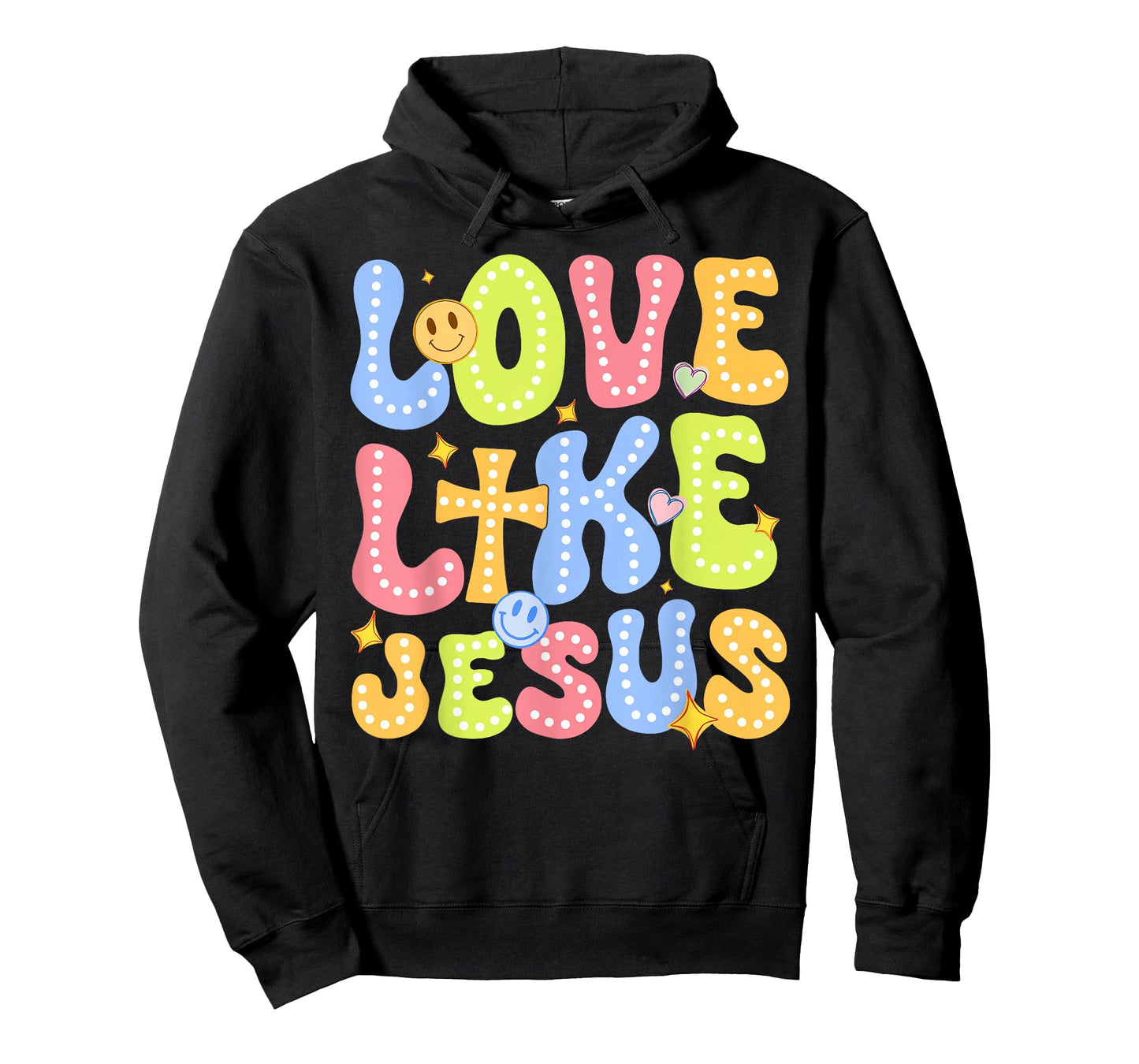 Love Like Jesus Groovy Valentine God Christian Boy Girl T-Shirt