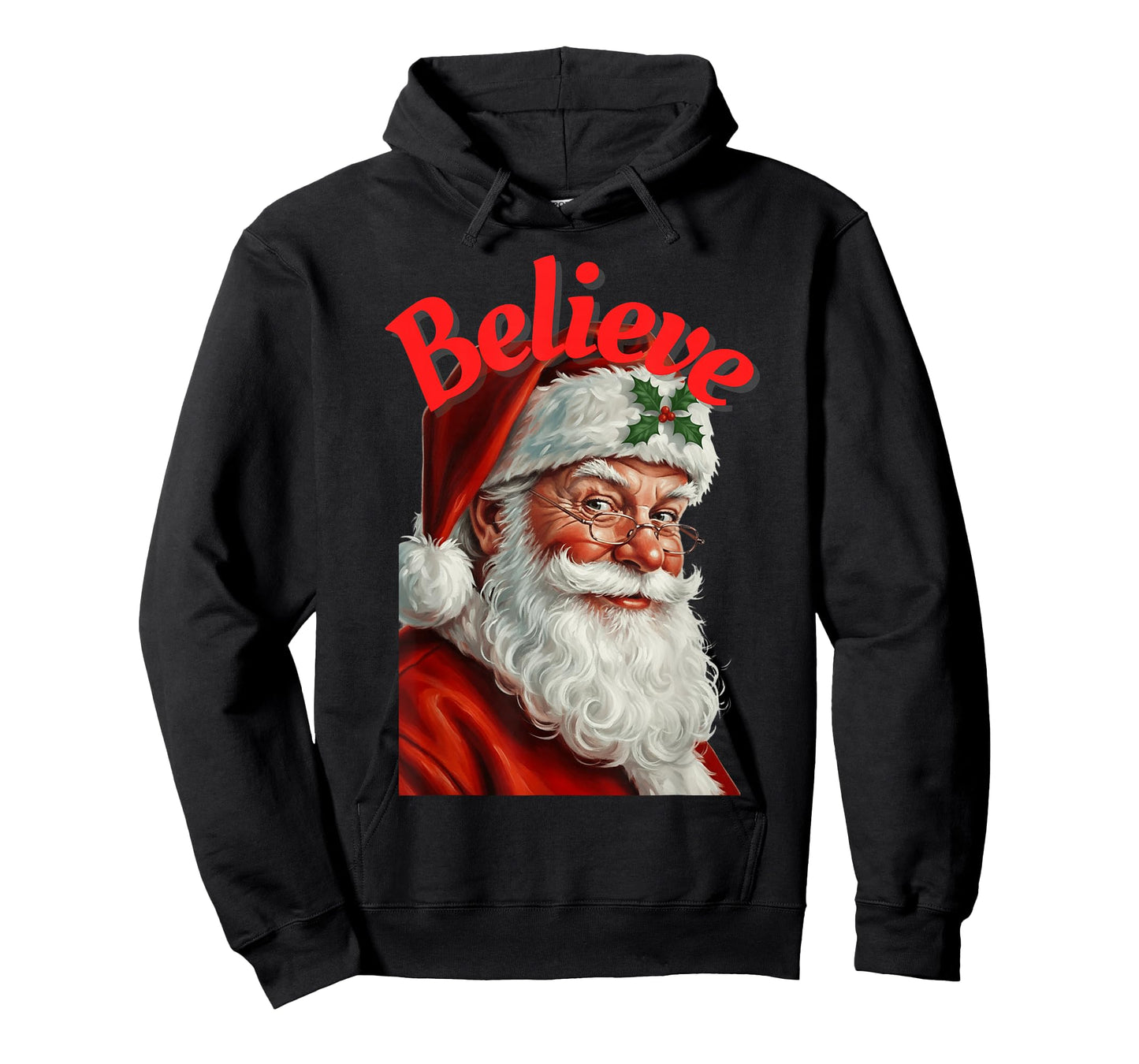 Smiling Santa Claus Believe T-Shirt
