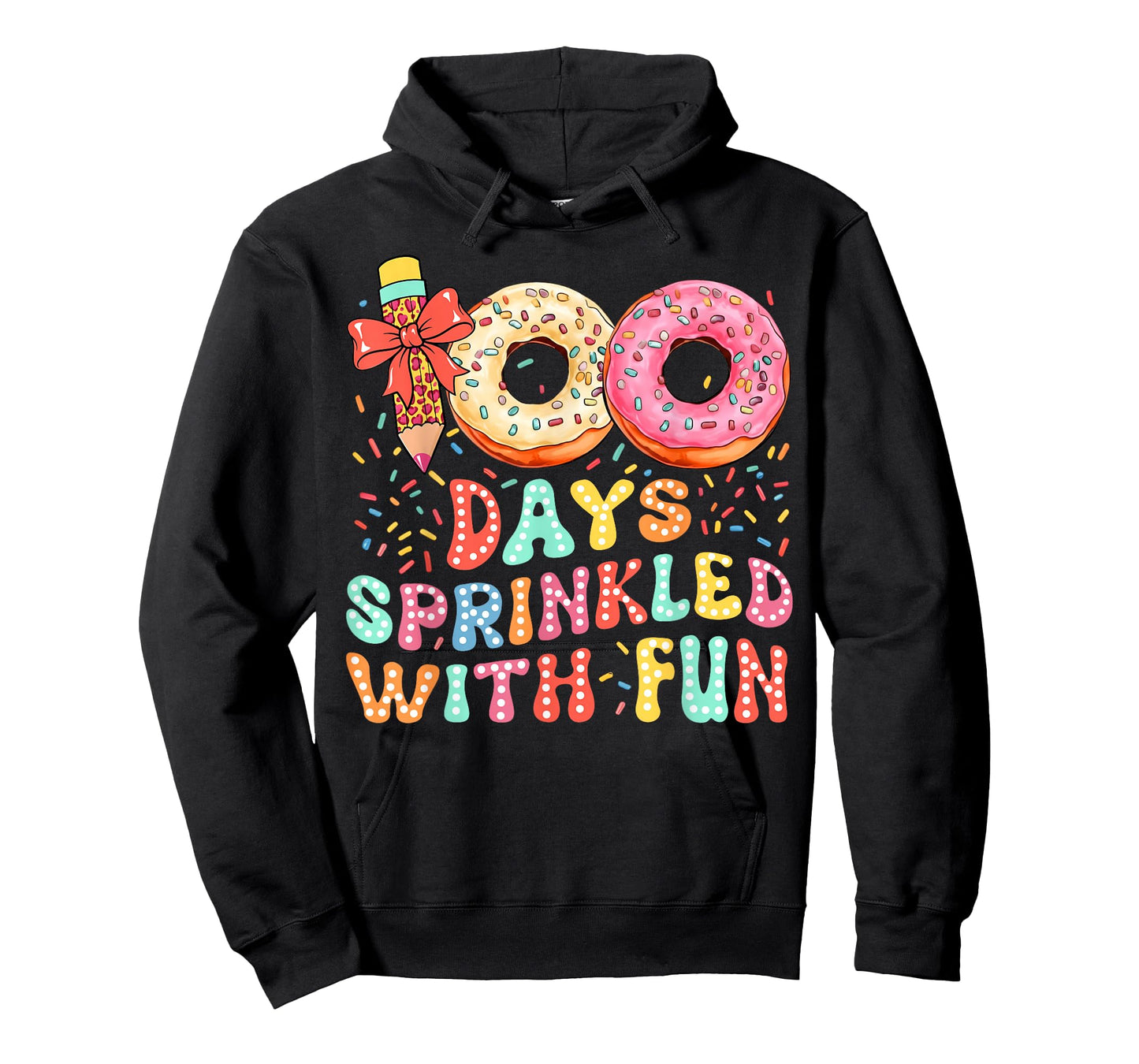 100 Days Sprinkled with Fun Pink Cupcake Donut Girl Kid T-Shirt