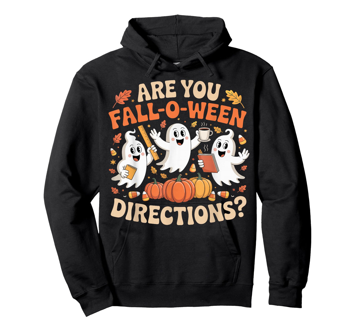 are You Fall O Ween Directions Halloween Fall Teacher Ghost T-Shirt