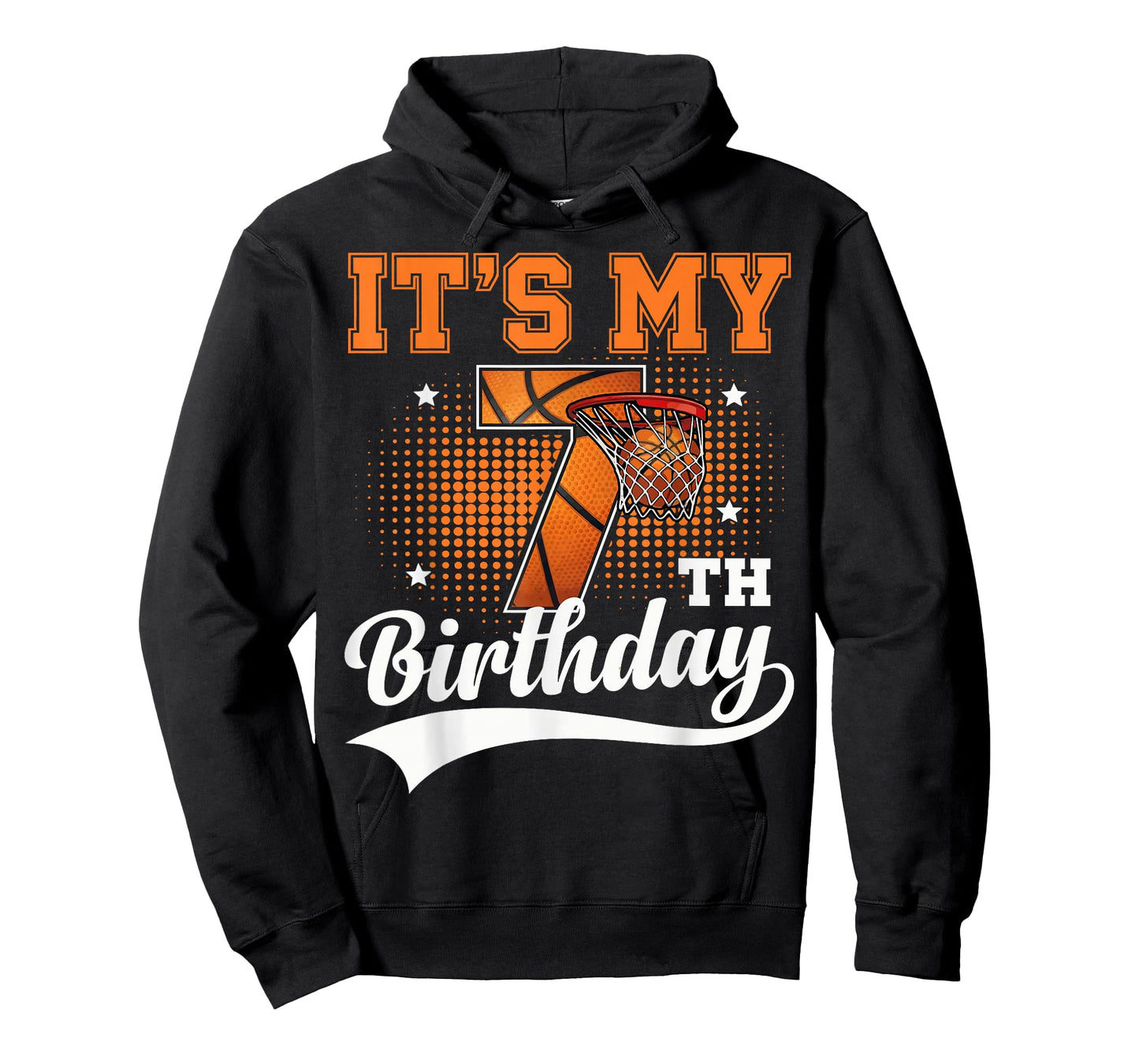 7th Birthday Shirt Boy Basketball Kids Seven 7 Year Old T-Shirt