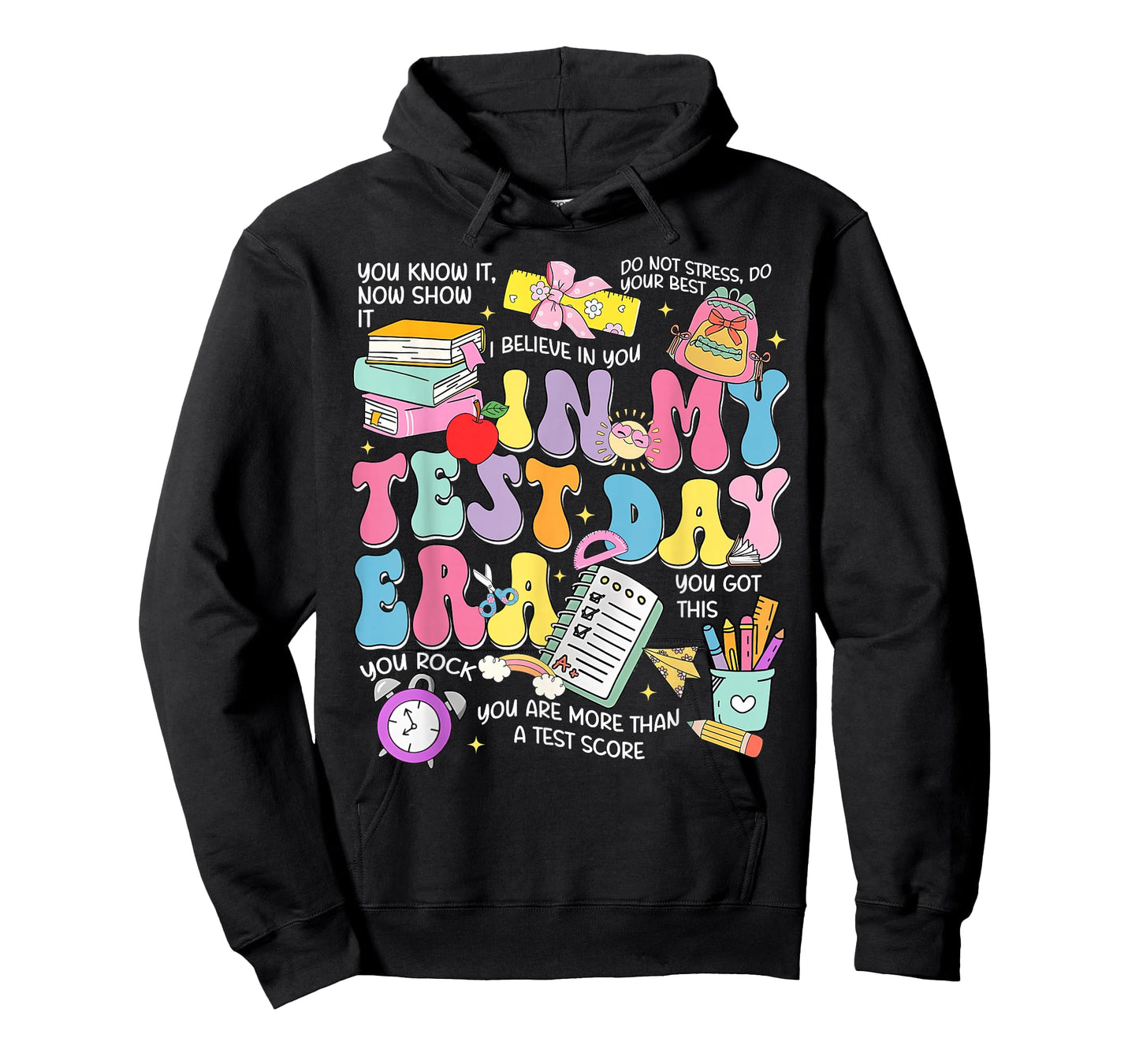 Test Day Testing Day in My Era Retro Groovy Teacher Student T-Shirt