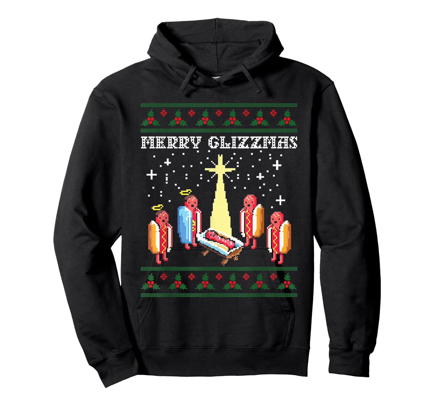 Funny Merry Glizzmas Hot Dogs Family Group Ugly Christmas T-Shirt