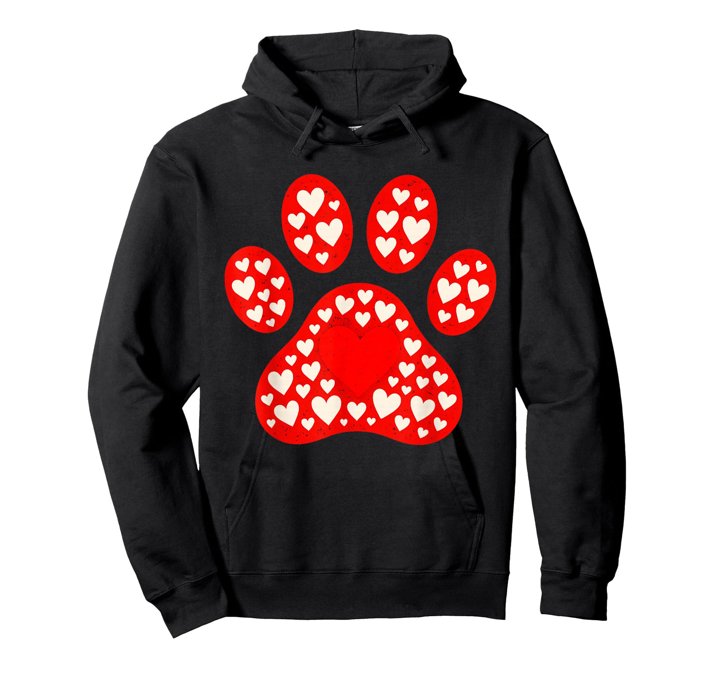 Paw Print Heart Pattern Valentines Day Cute Dog Puppy Love T-Shirt