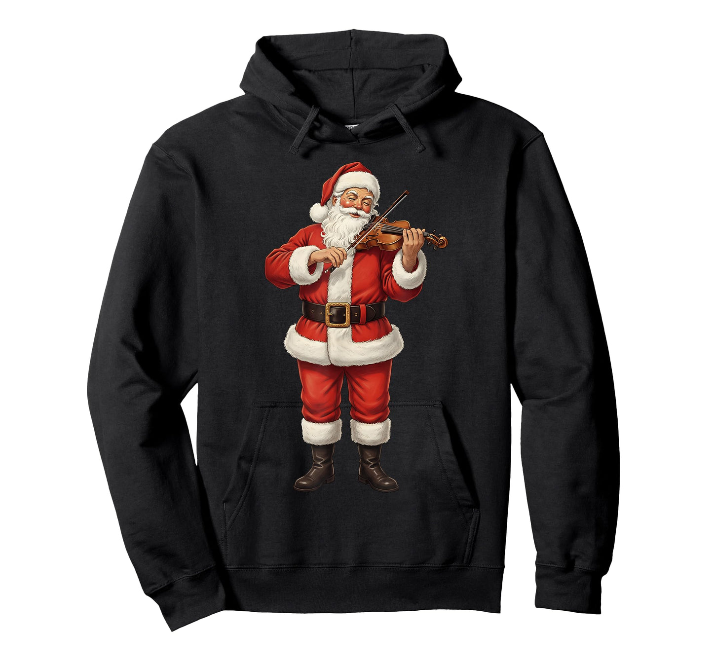 Christmas Santa Playing Violin Player Violinist Xmas Holiday T-Shirt