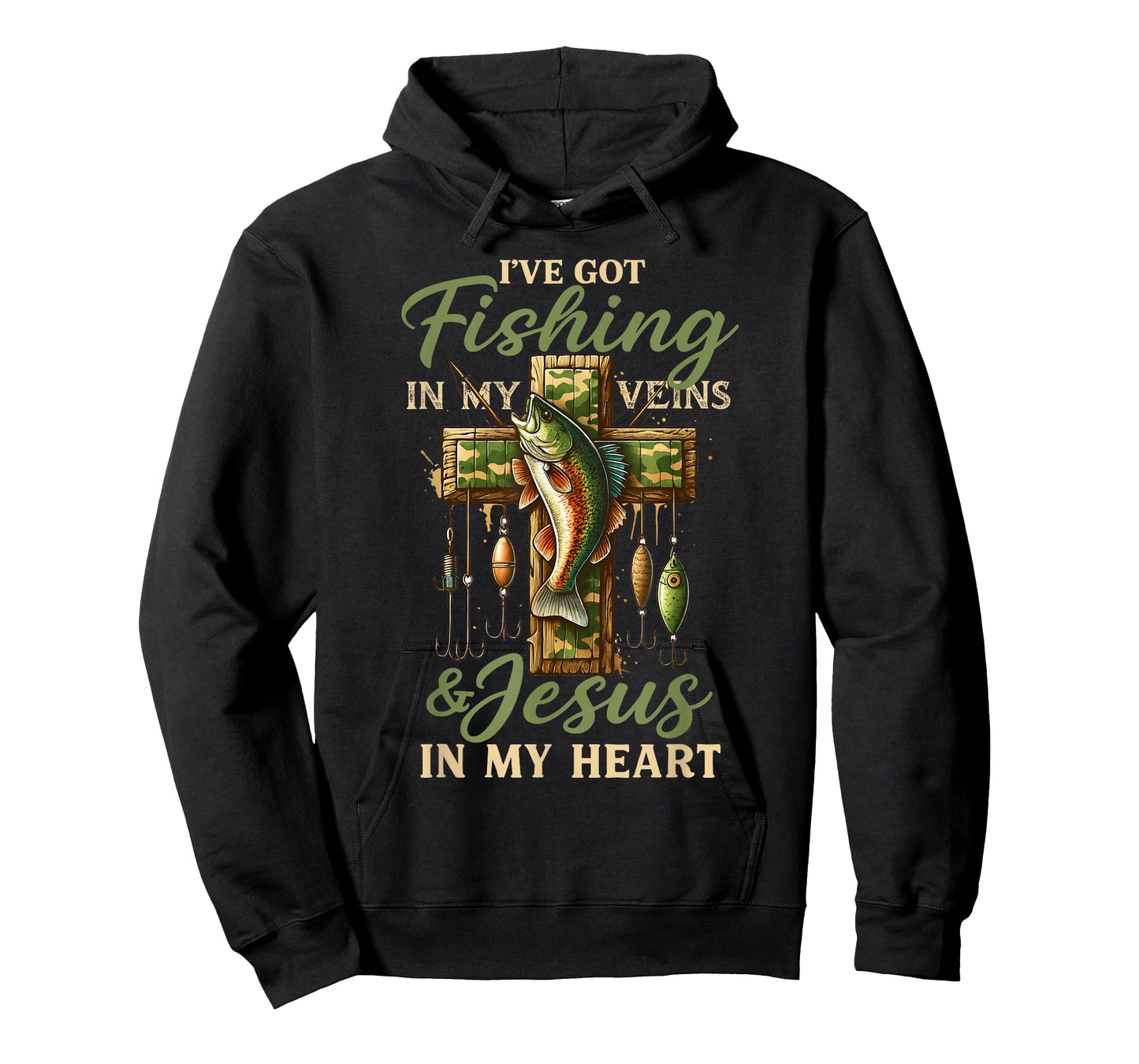 I've Got Fishing in My Veins & Jesus in My Heart T-Shirt