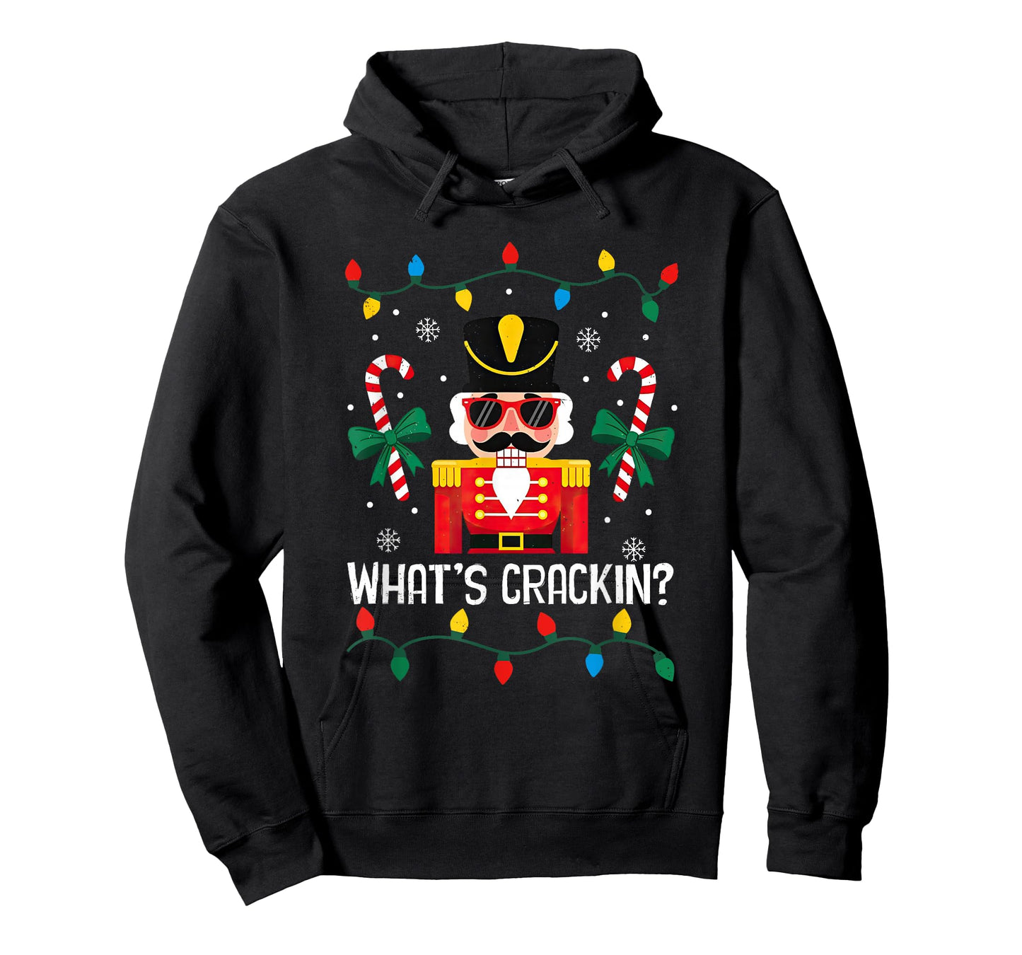 What's Crackin Nutcracker Christmas Candy Cane Coquette Bow T-Shirt