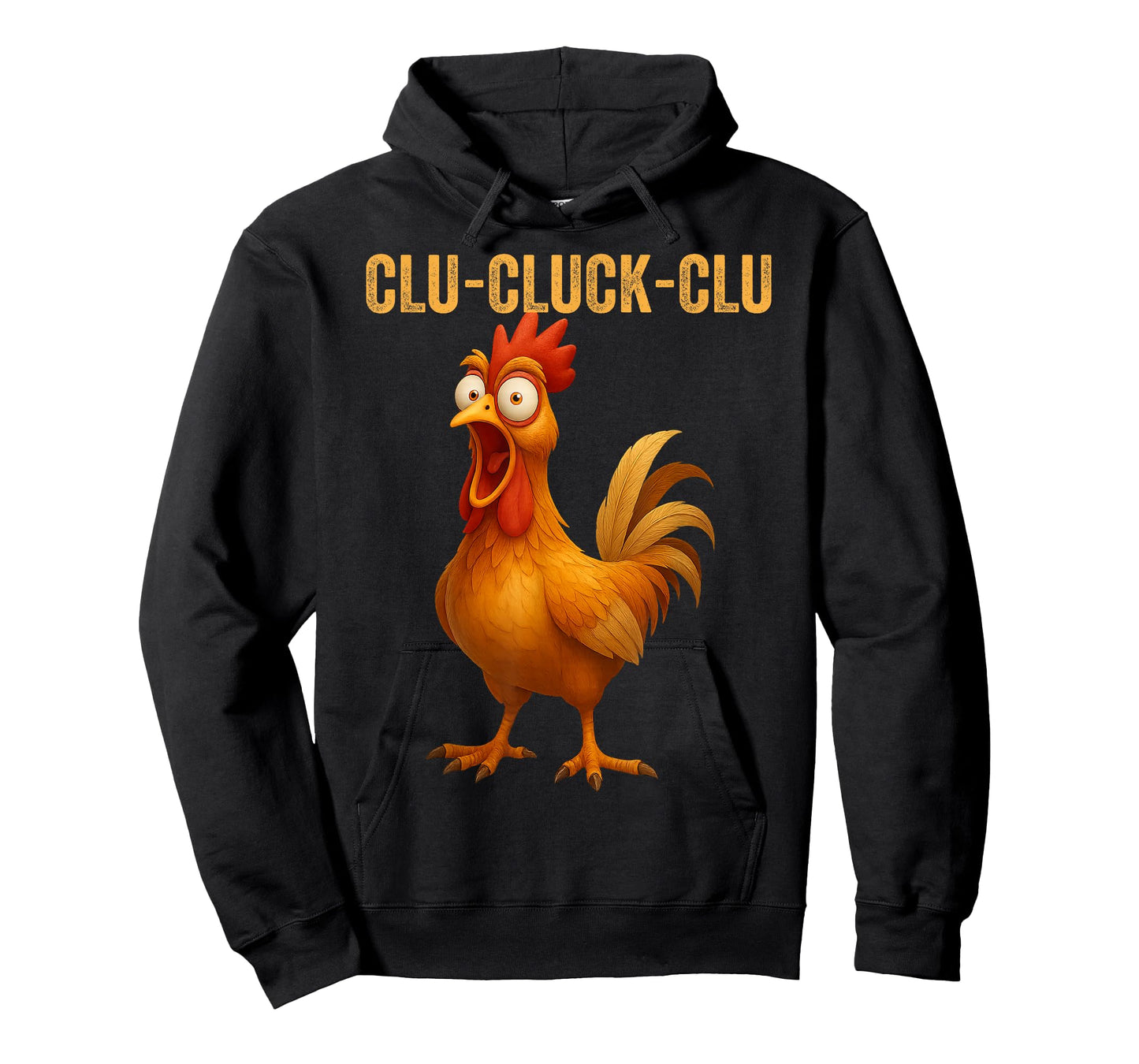 CLU-Cluck-CLU Funny Rooster Chicken Hilarious Farm Animal T-Shirt