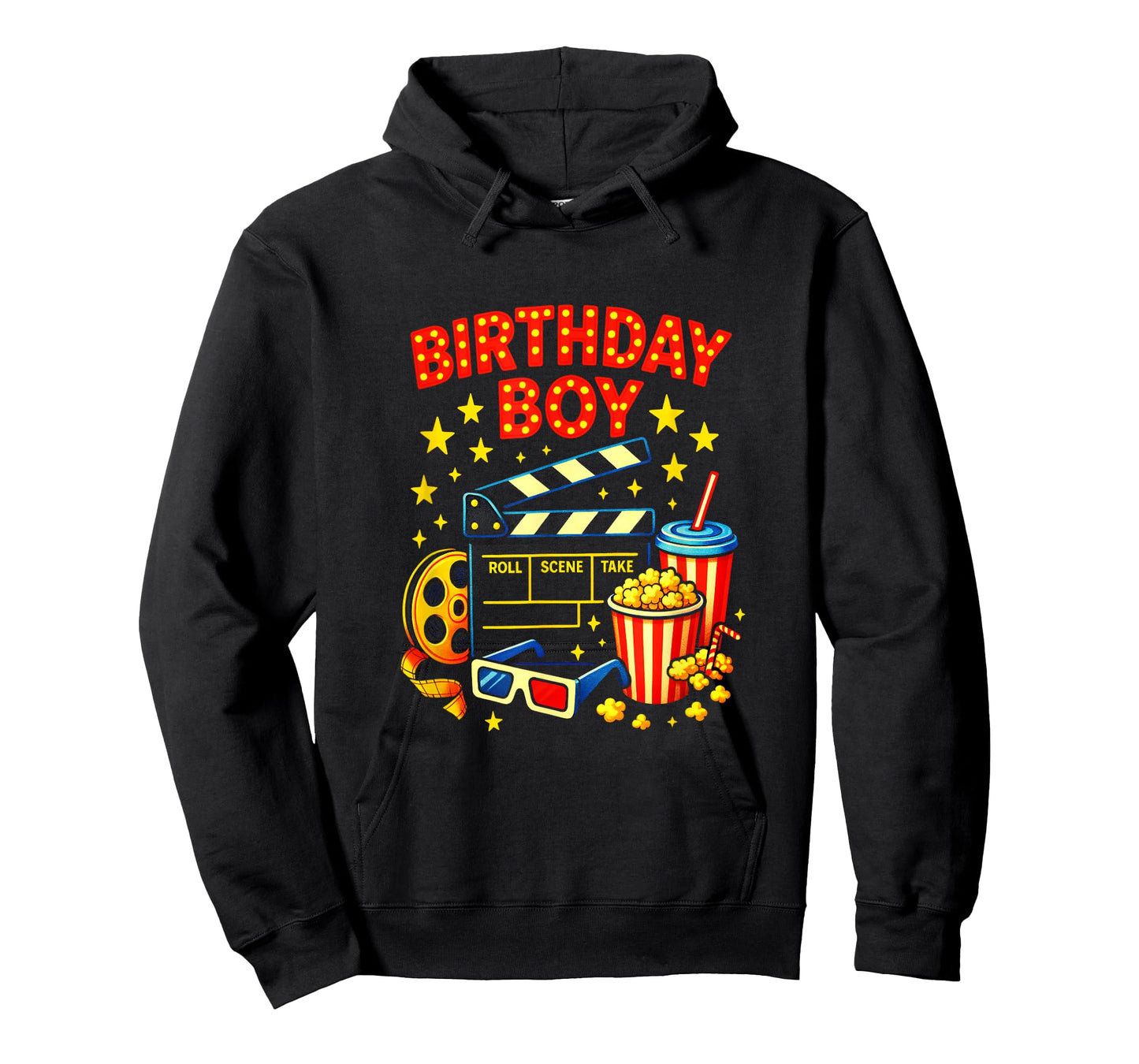 Birthday BOY - Movie Night Party Cinema Popcorn T-Shirt