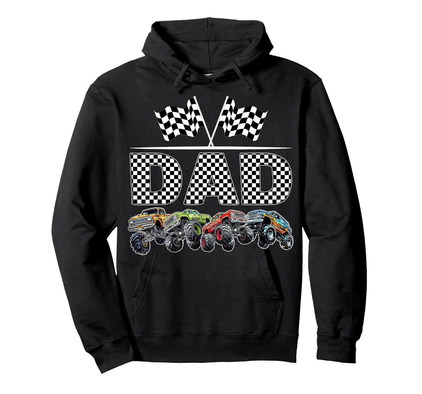 Dad Retro Monster Truck Family Birthday Matching T-Shirt