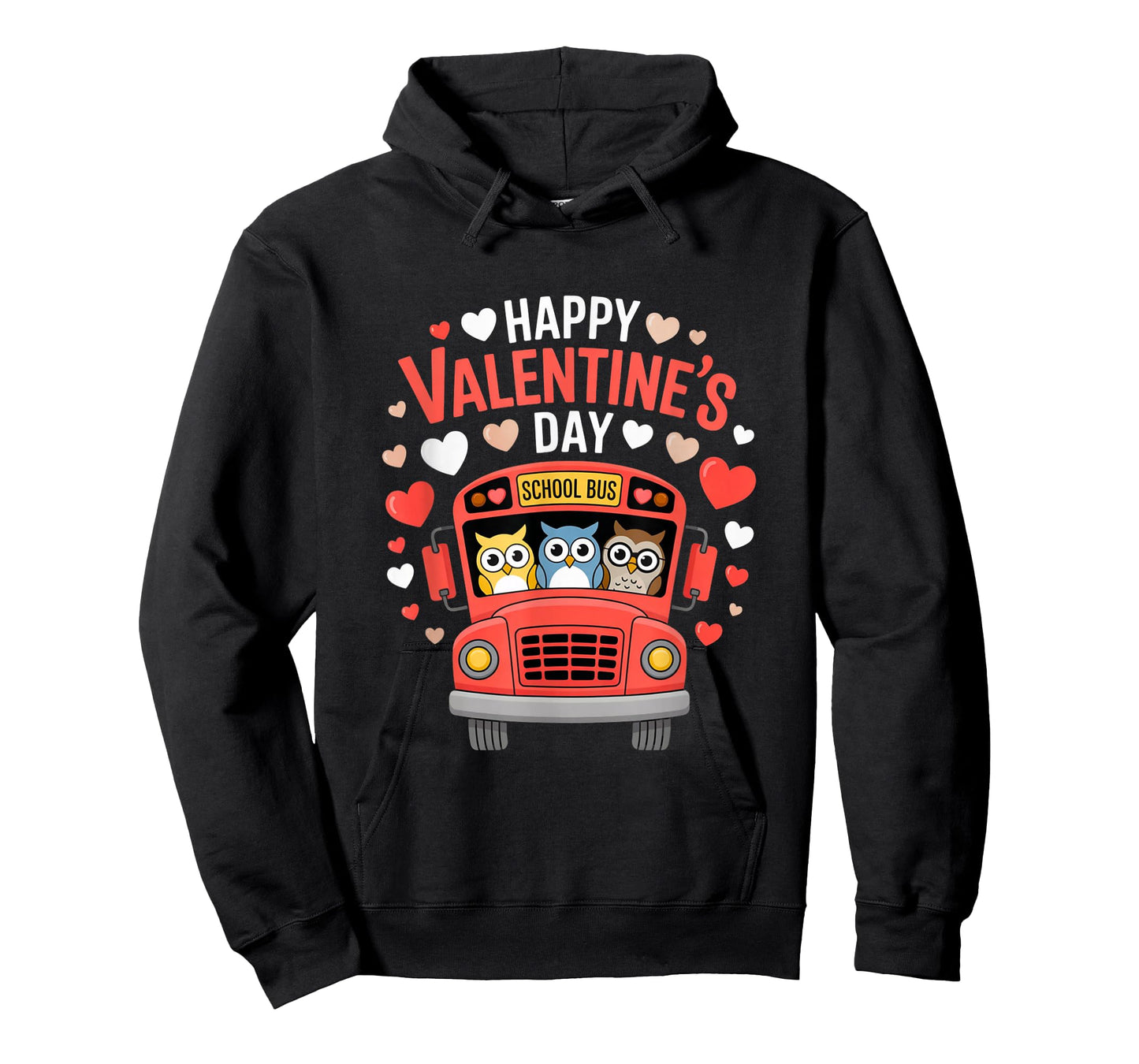 Funny Owls School Bus Driver Happy Valentines Day T-Shirt