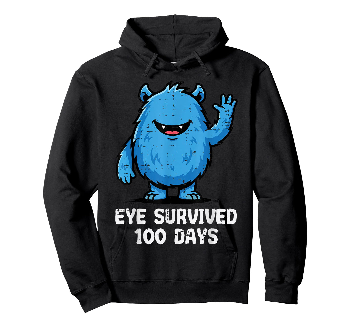 Eye Survived 100 Days of School Monster Cute 100th Day Kids T-Shirt