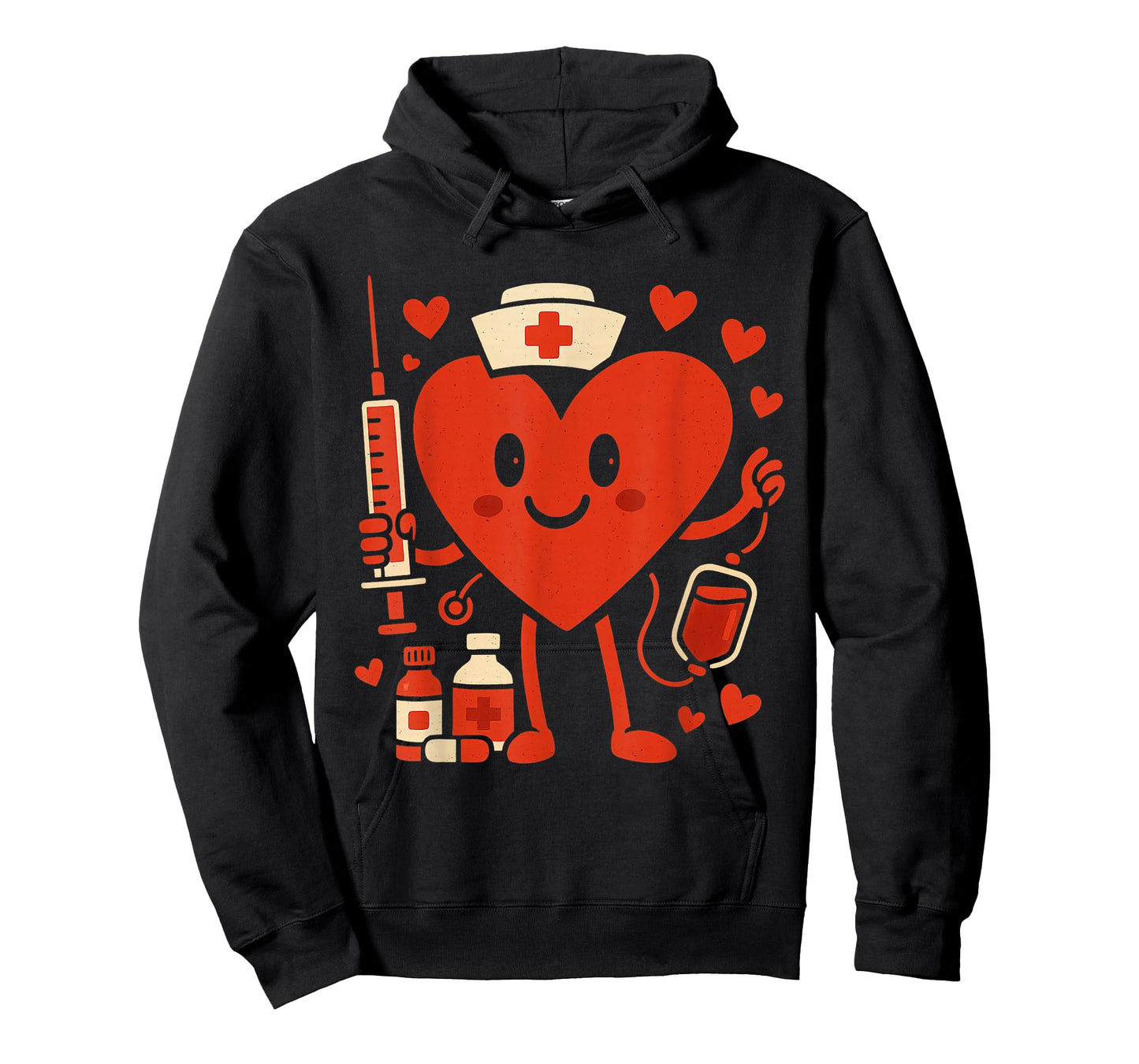 Valentines Day Nurse Heart Funny Nursing Scrub Top Rn Women T-Shirt