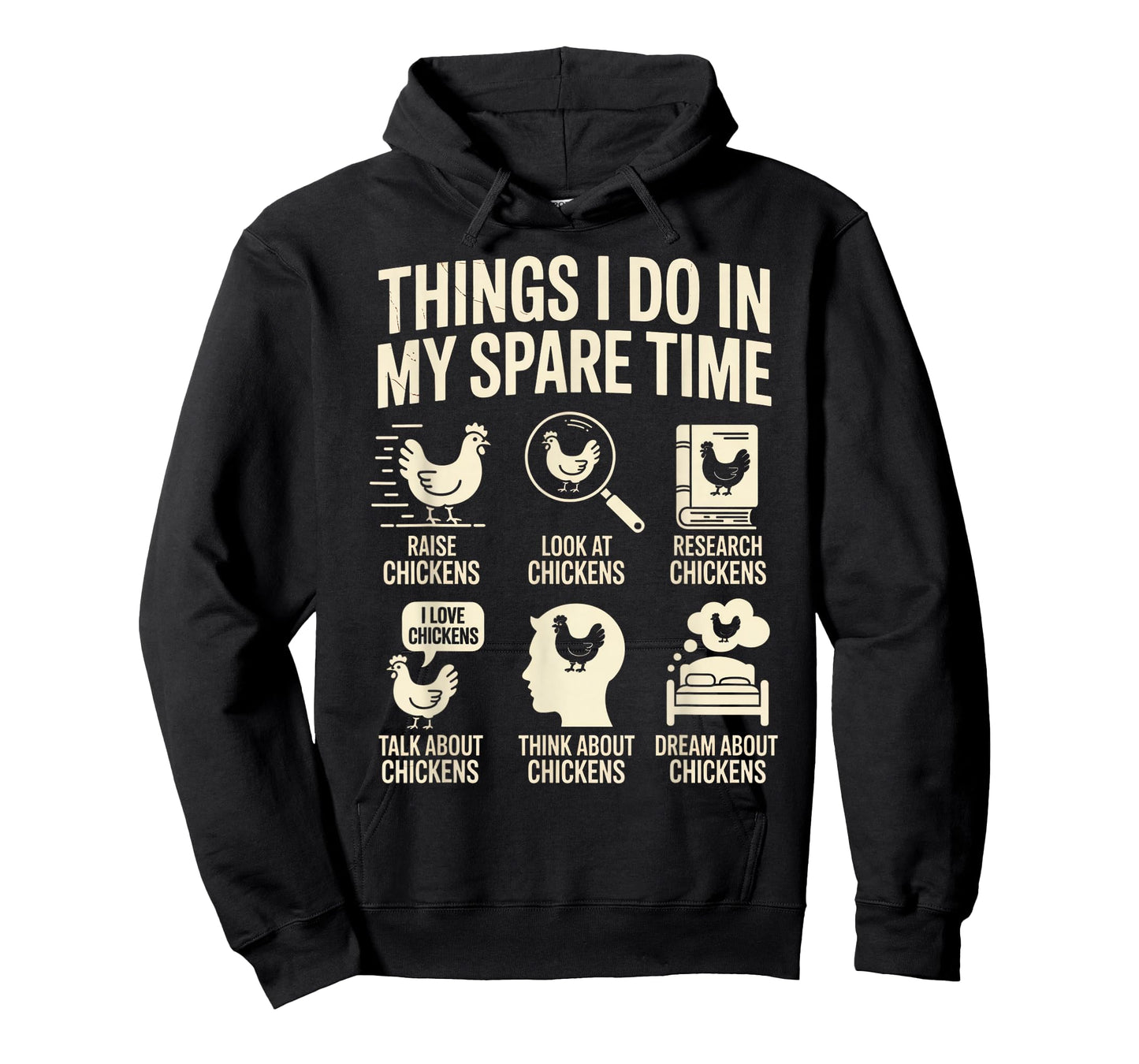 Things I Do in My Spare Time Funny Chicken Farmer Poultry T-Shirt