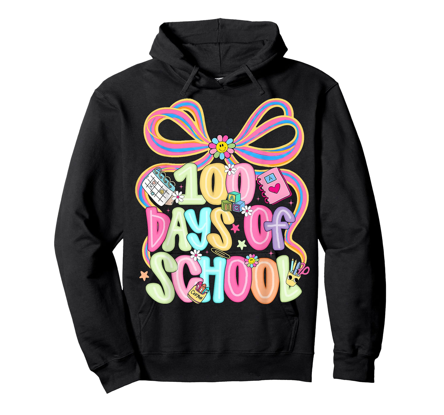 Happy 100 Days of School Coquette Bow Girl Women Teacher T-Shirt