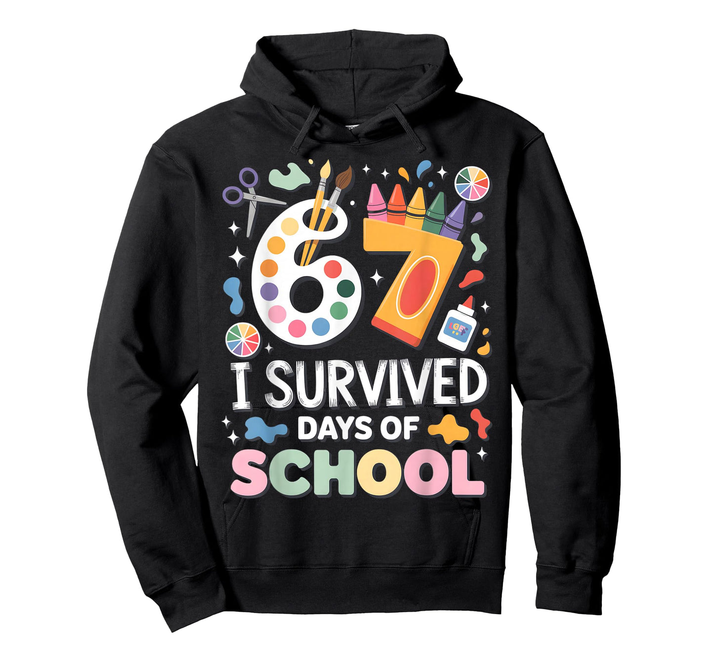 I Survived 67 Days of School - Teachers Students Art Class T-Shirt