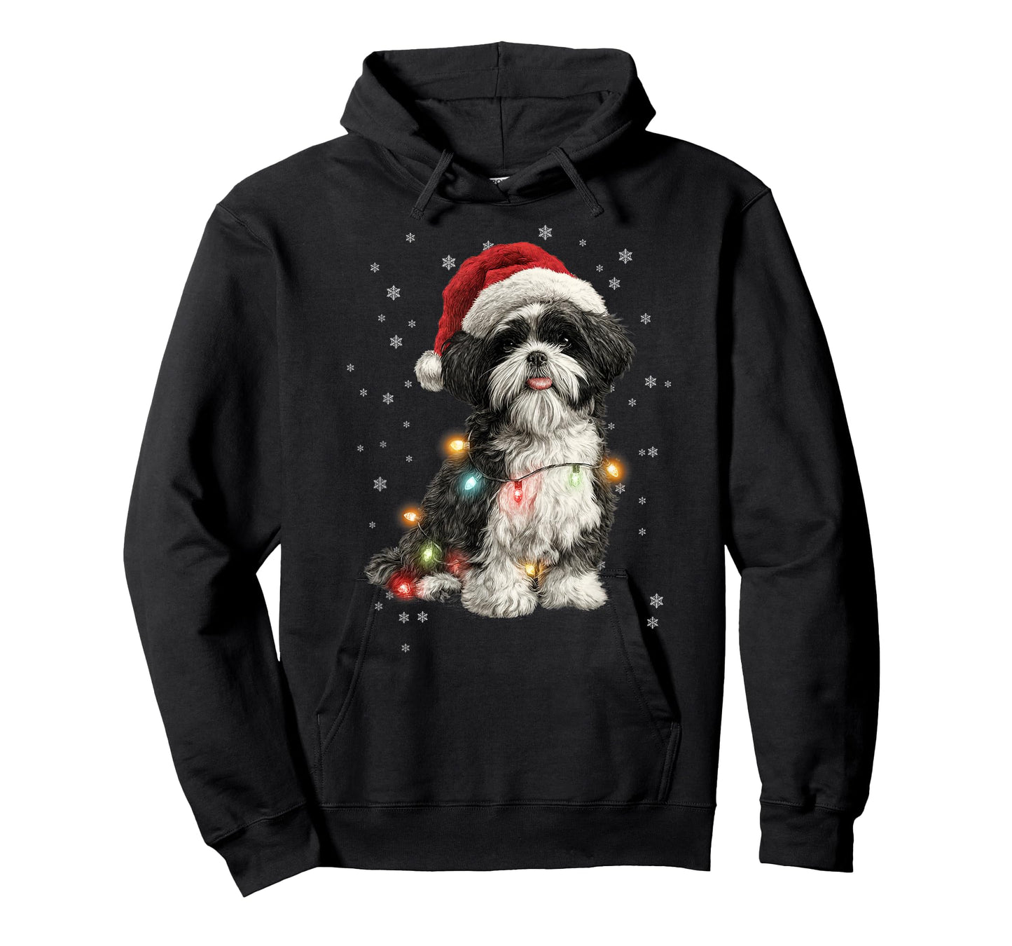Christmas Dog Shih Tzu Santa Xmas Women Men Kids T-Shirt
